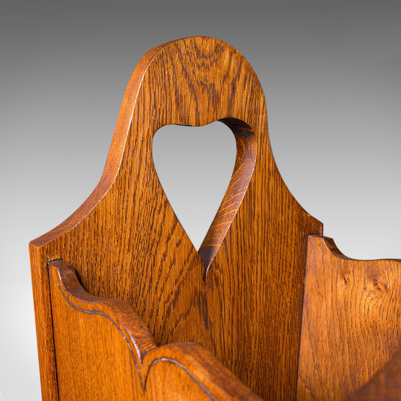 Antico supporto a bastone, quercia inglese, sala ricevimenti, Arts & Crafts, vittoriano, 1900 in vendita 3