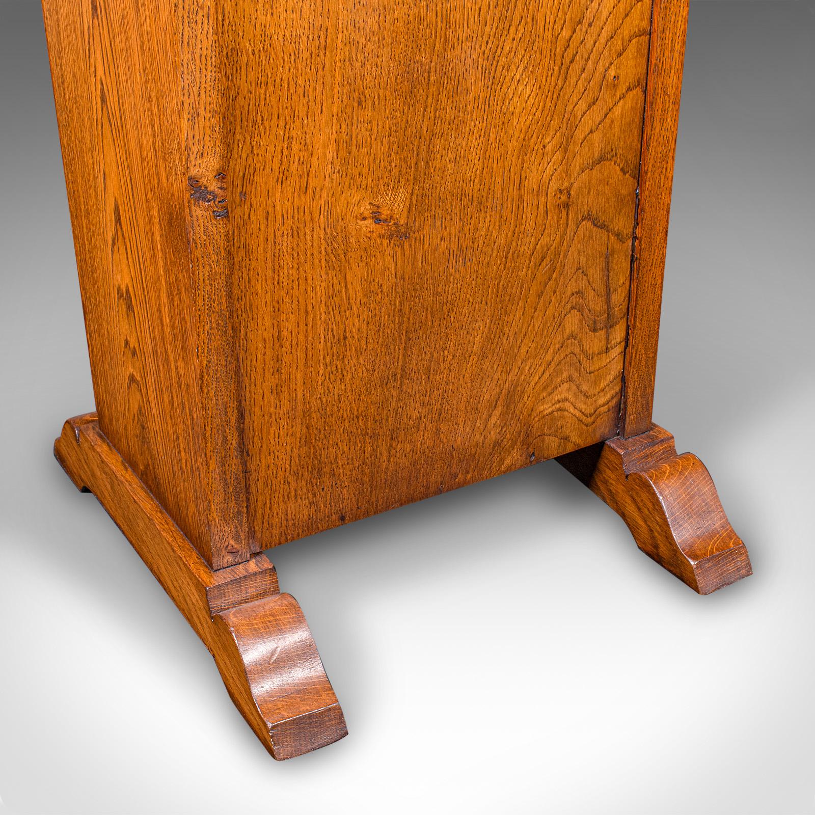Antico supporto a bastone, quercia inglese, sala ricevimenti, Arts & Crafts, vittoriano, 1900 in vendita 4