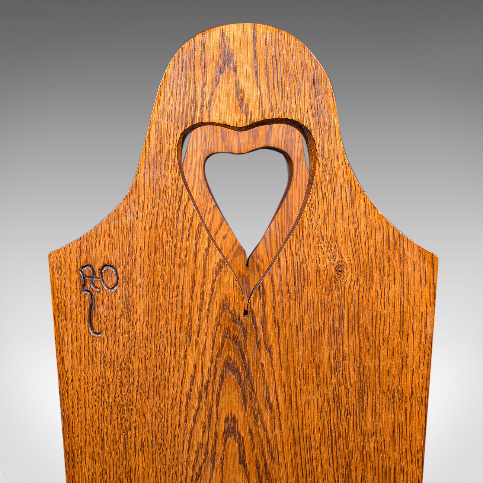 Antico supporto a bastone, quercia inglese, sala ricevimenti, Arts & Crafts, vittoriano, 1900 in vendita 1