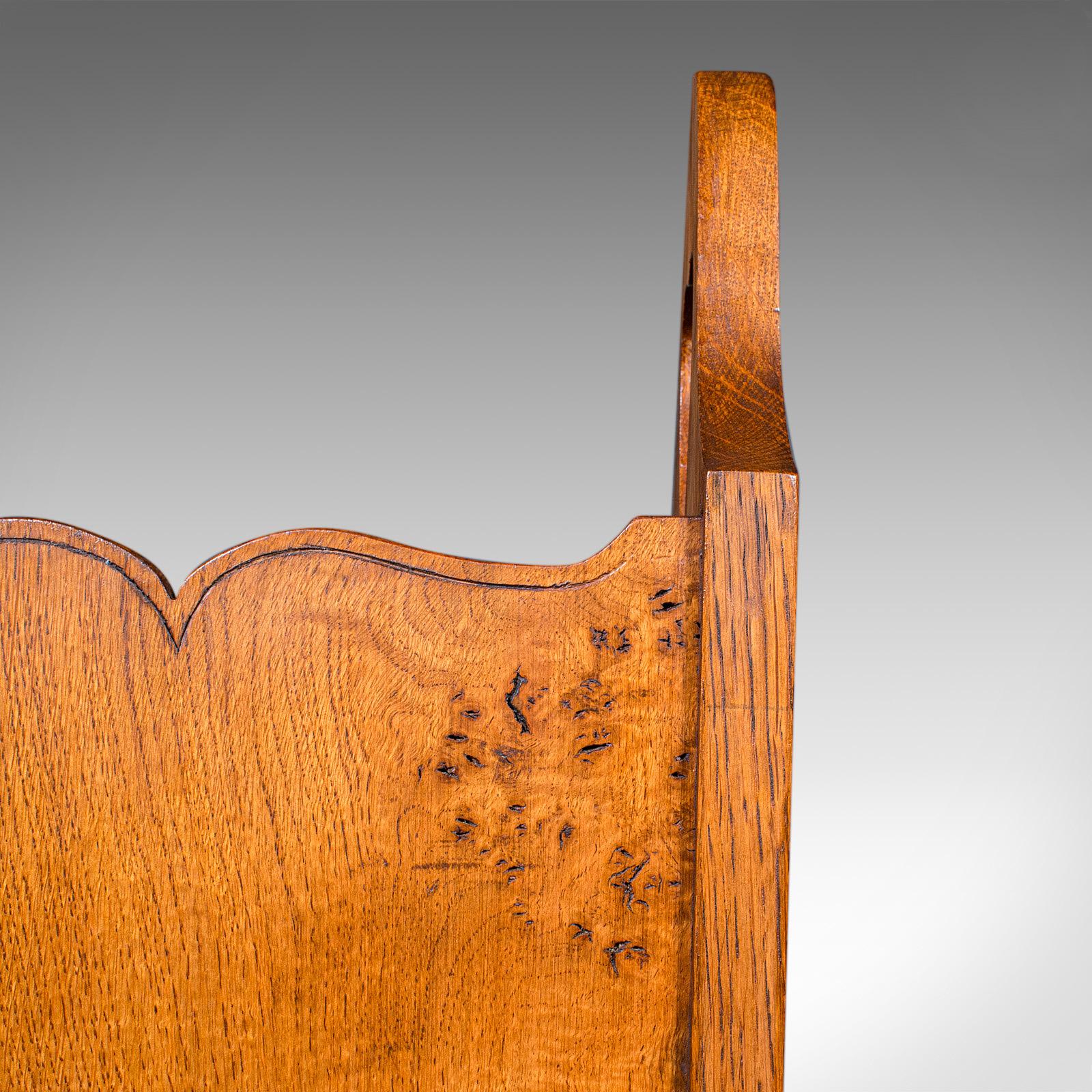 Antico supporto a bastone, quercia inglese, sala ricevimenti, Arts & Crafts, vittoriano, 1900 in vendita 2