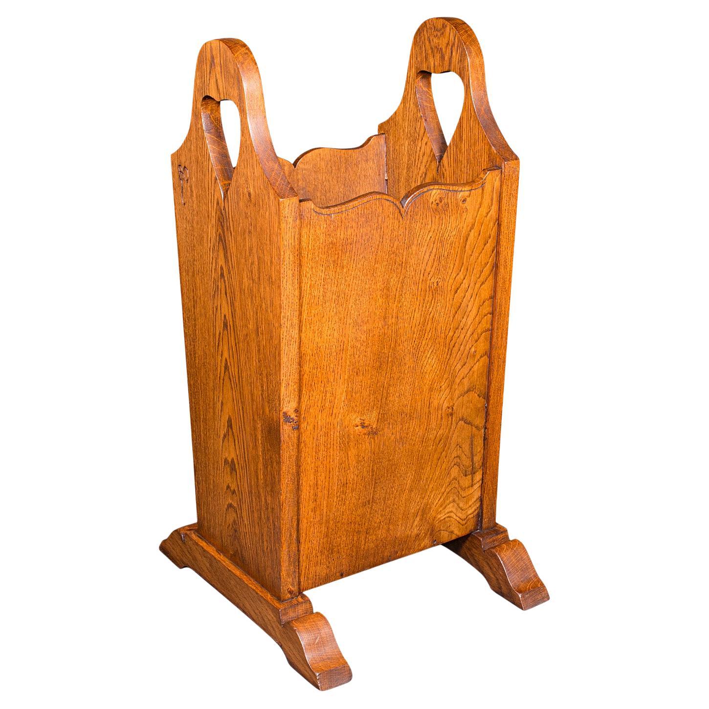 Antique Stick Stand, English Oak, Reception Hall, Arts & Crafts, Victorian, 1900
