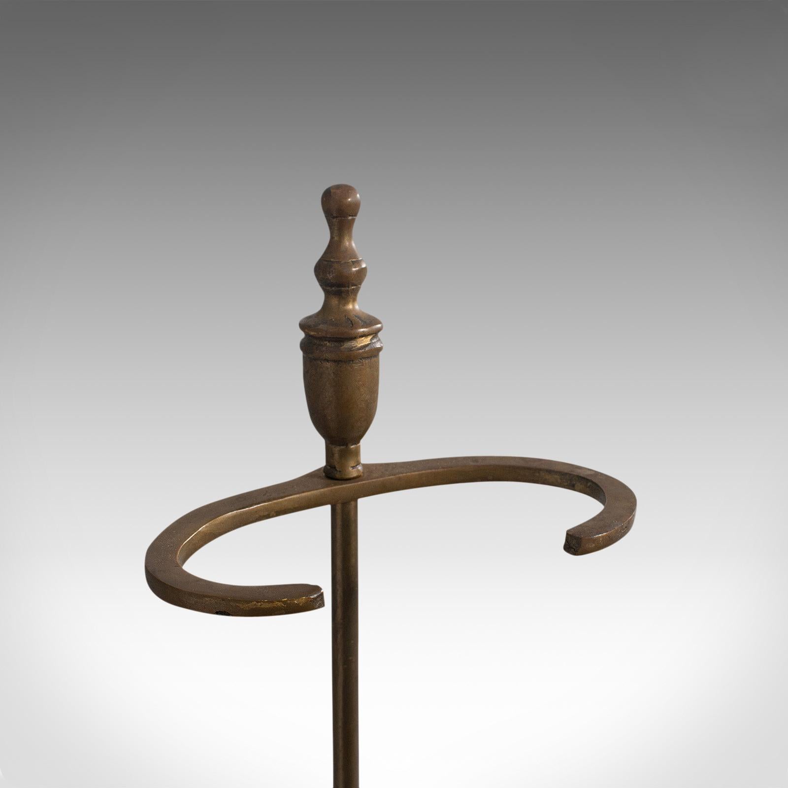 Antique Stick Stand, French, Brass, Hall, Cane, Umbrella Rack, Art Nouveau, 1920 3