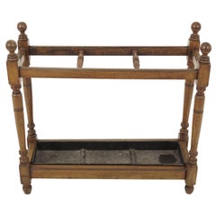 Antique Stick Stand, Victorian Oak Umbrella Stand, Scotland 1895, B1897