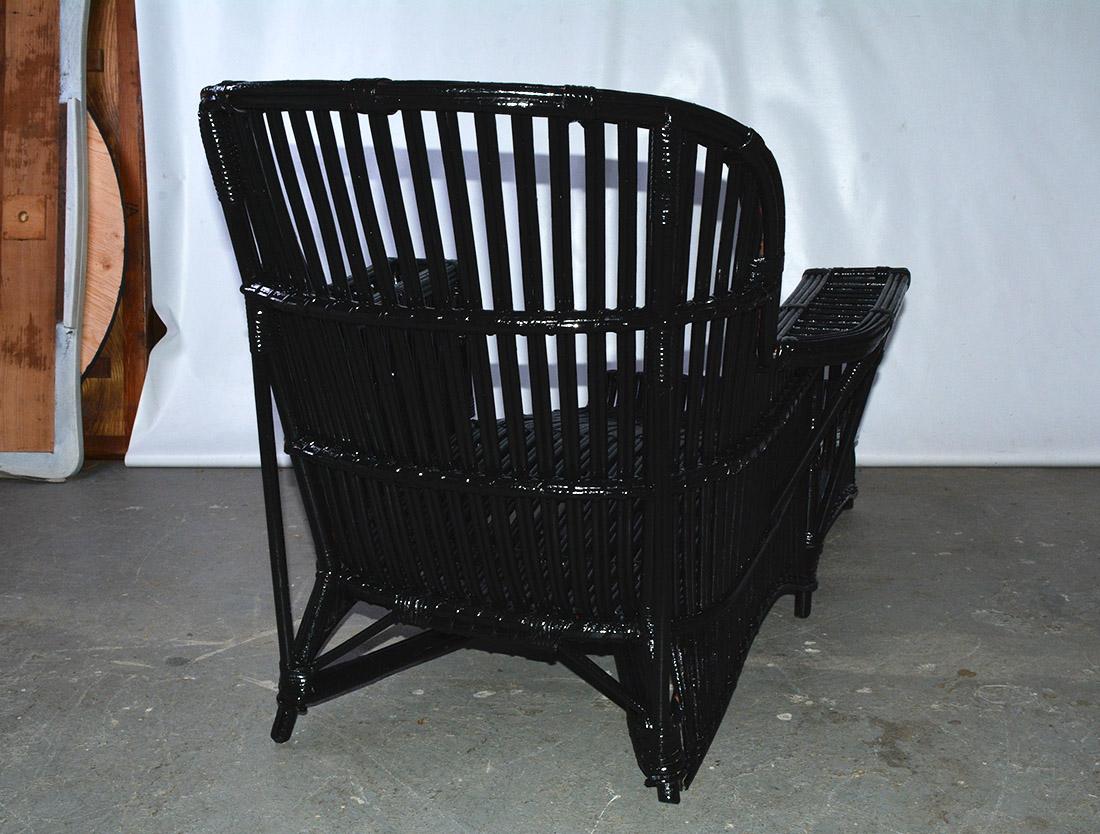 black wicker chairs