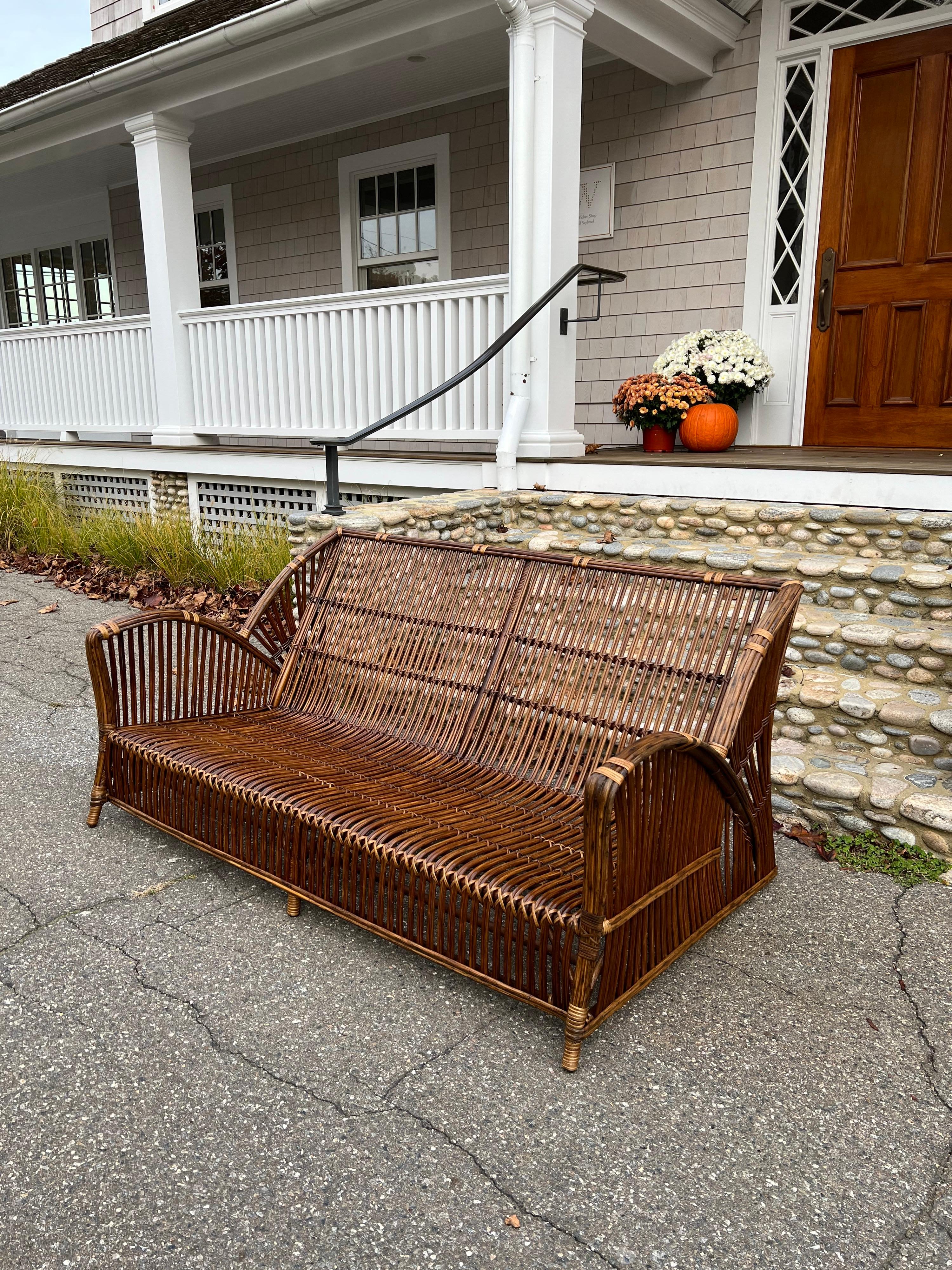Antique Stick Wicker Seating In Good Condition In Old Saybrook, CT