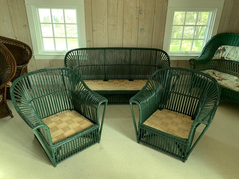 Antique Stick Wicker Set at 1stDibs