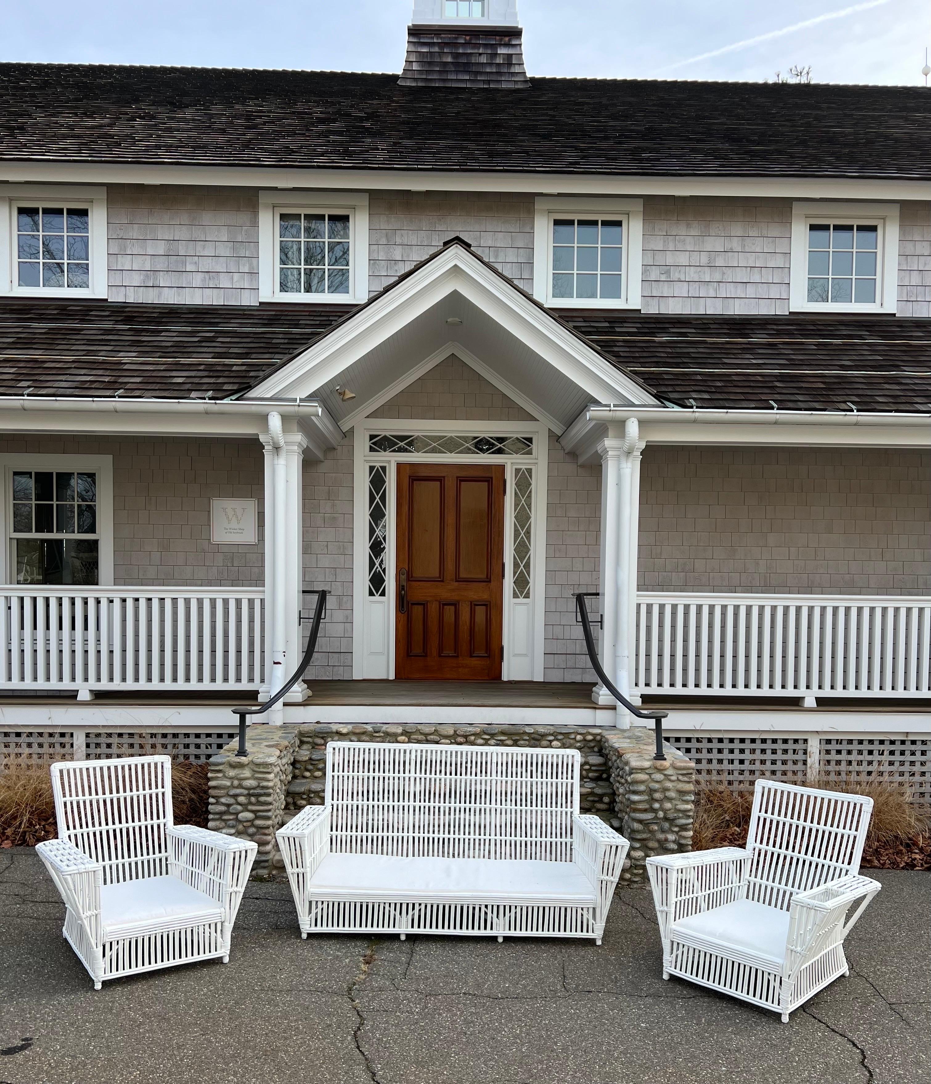Antique Stick Wicker Set For Sale 8