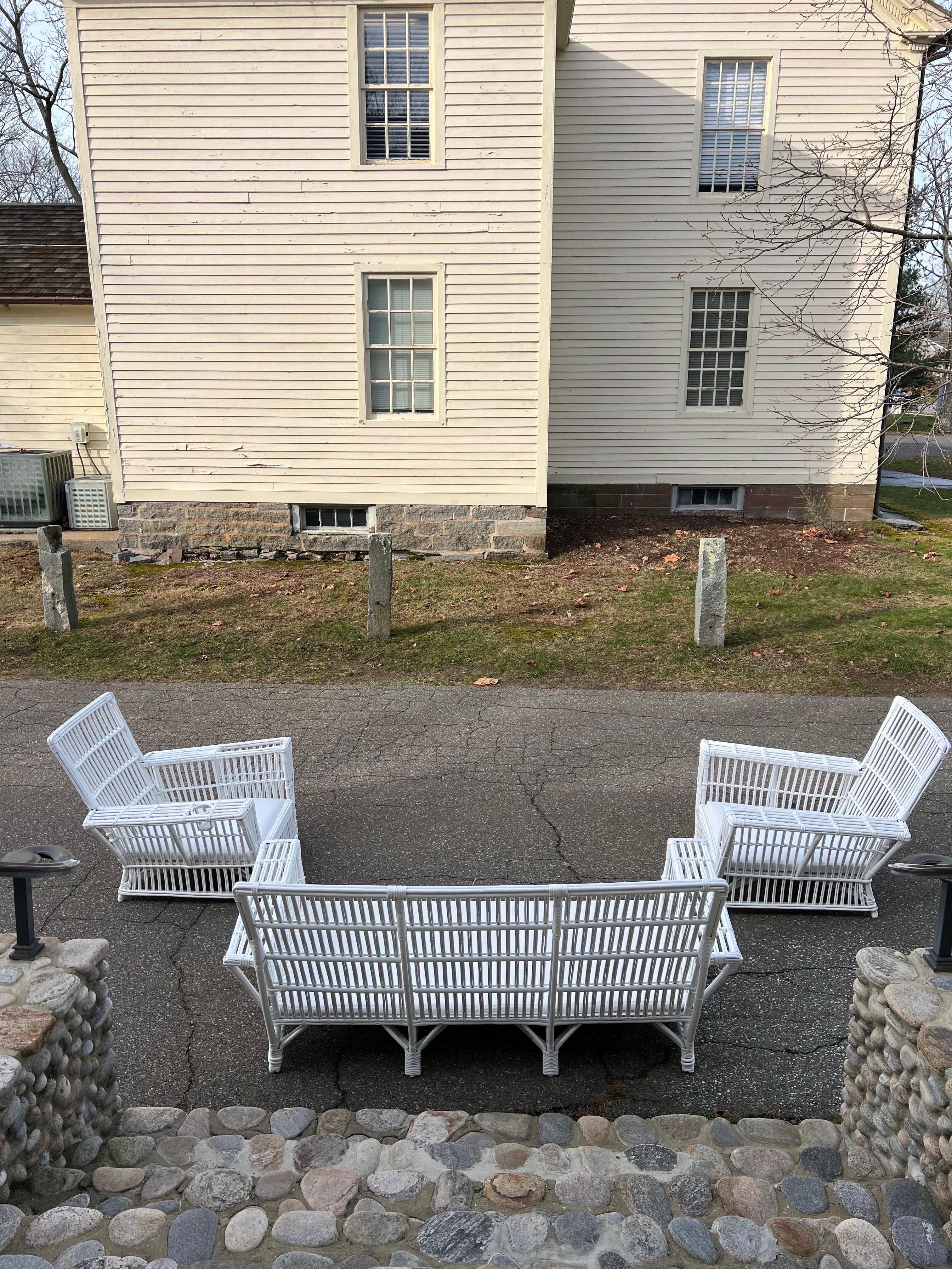 American Antique Stick Wicker Set For Sale