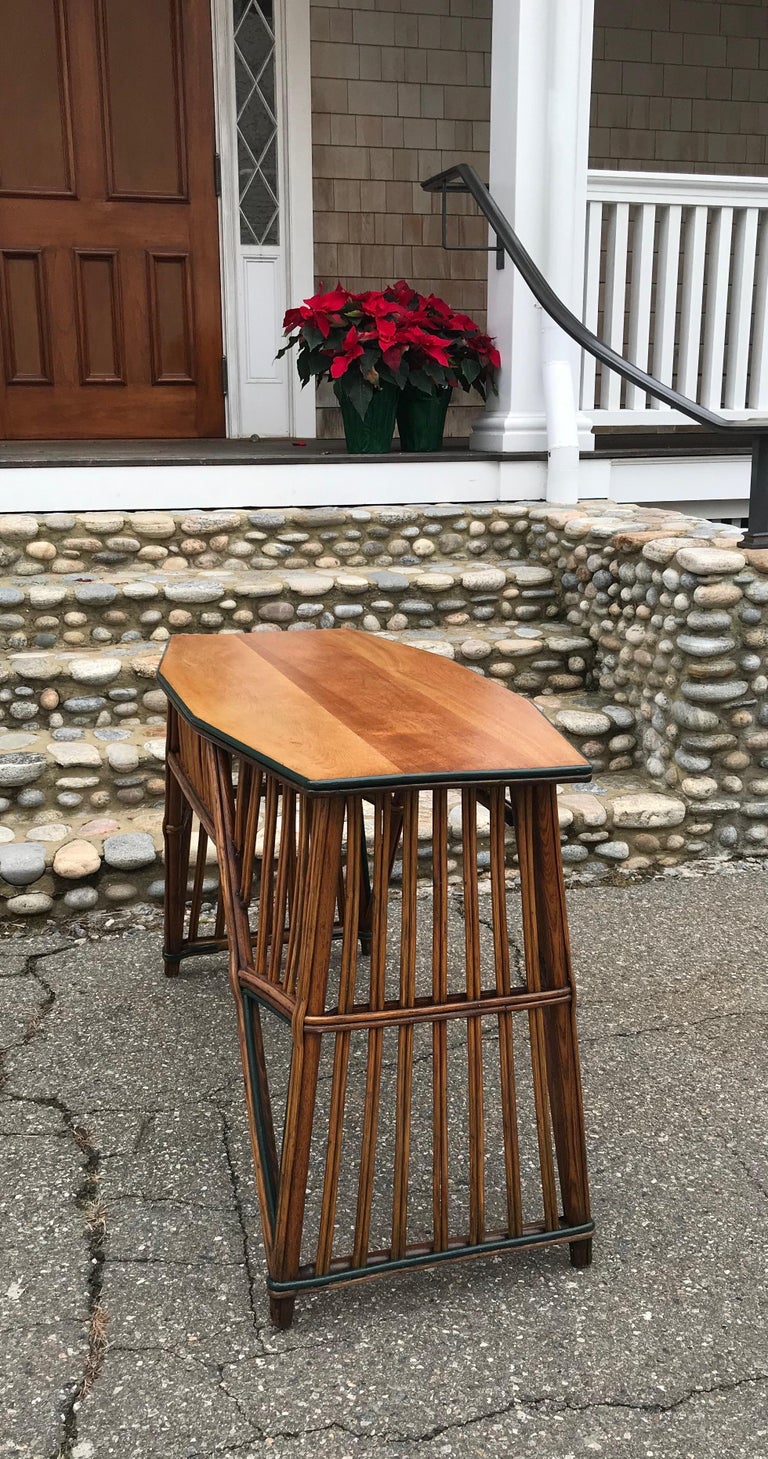 Antique Stick Wicker Sofa Table at 1stDibs
