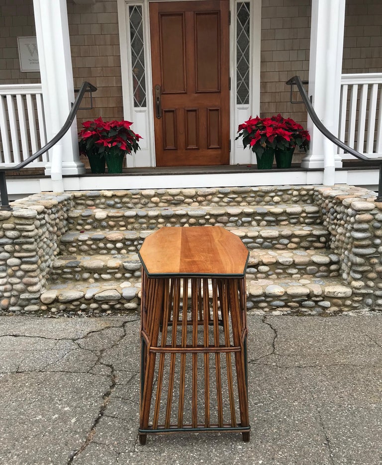 Antique Stick Wicker Sofa Table at 1stDibs