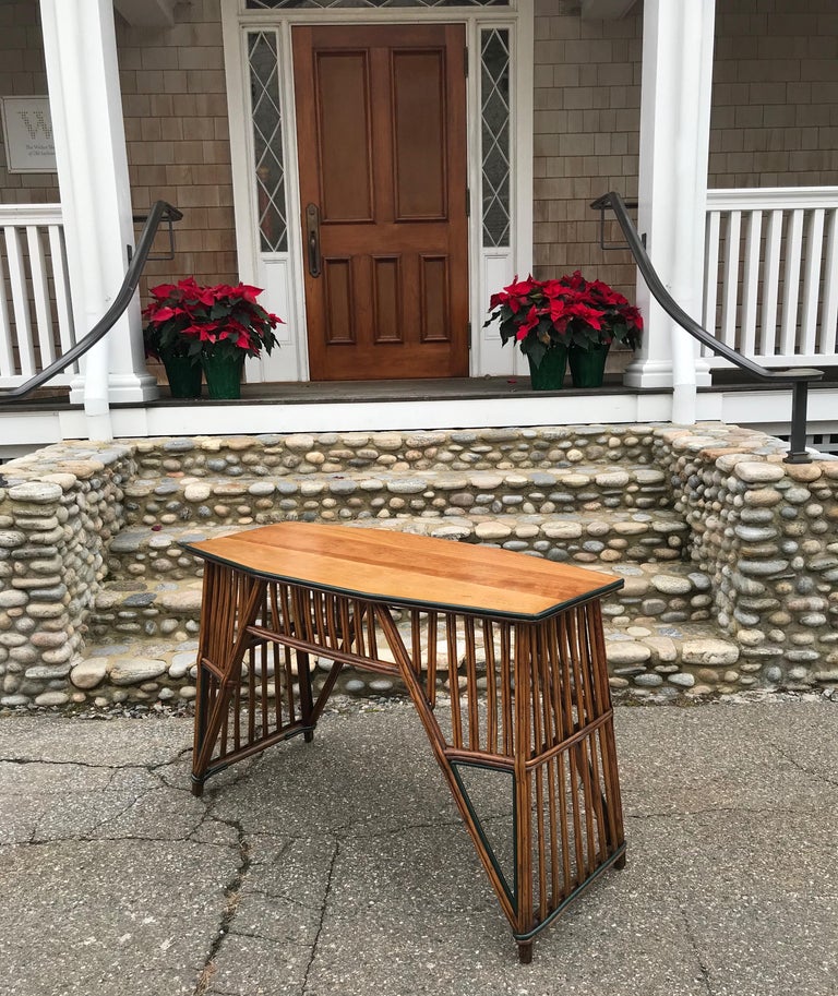Antique Stick Wicker Sofa Table at 1stDibs