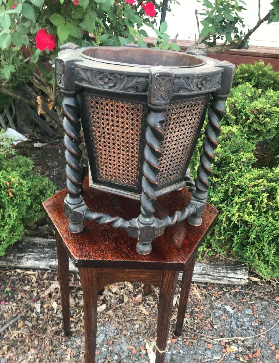 Osier Antiquités Stickley Bros. Jardinière Arts & Crafts Era. W7166  - 40%  OFF SALE