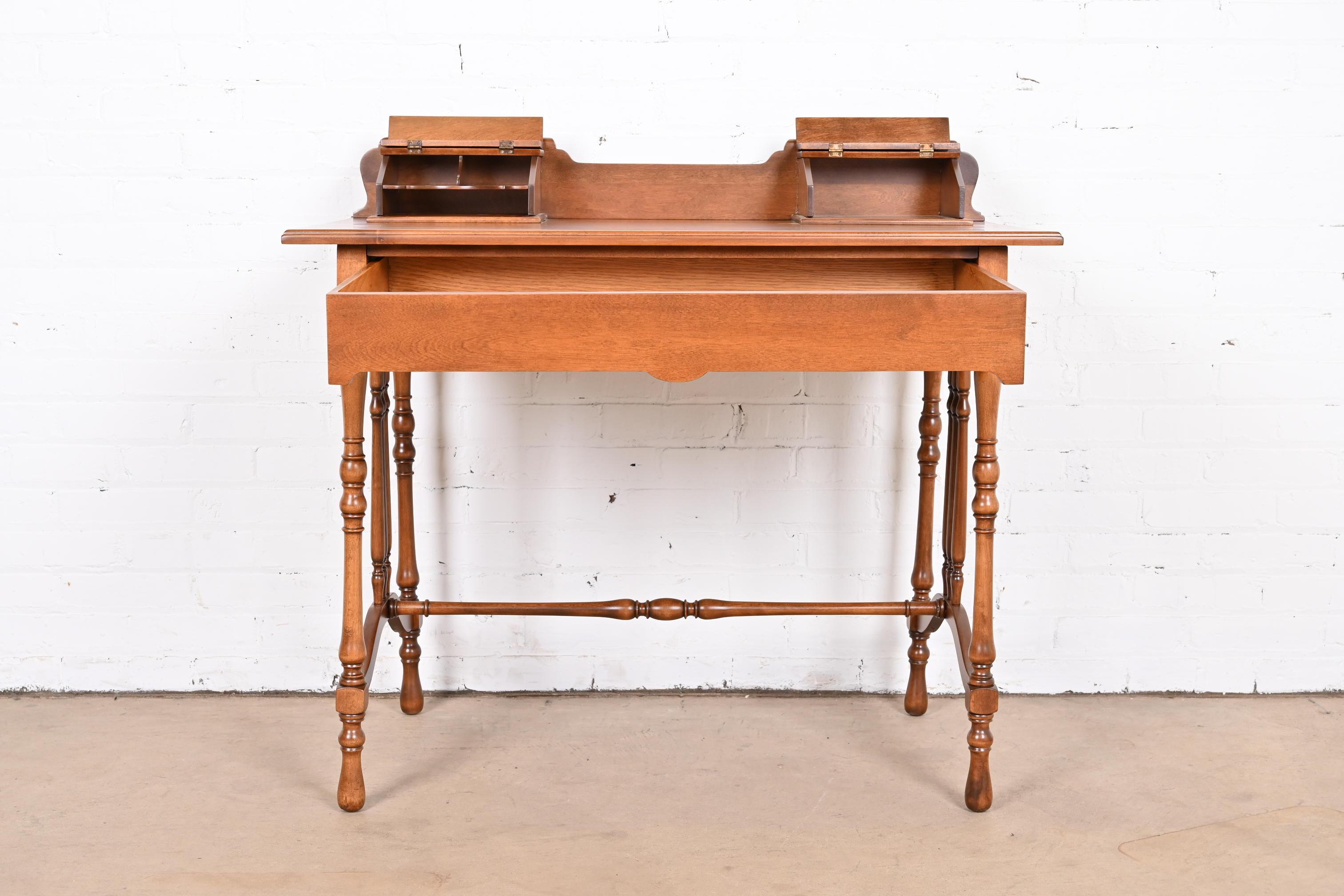 Antique Stickley Brothers American Colonial Maple Writing Desk, Newly Refinished For Sale 1