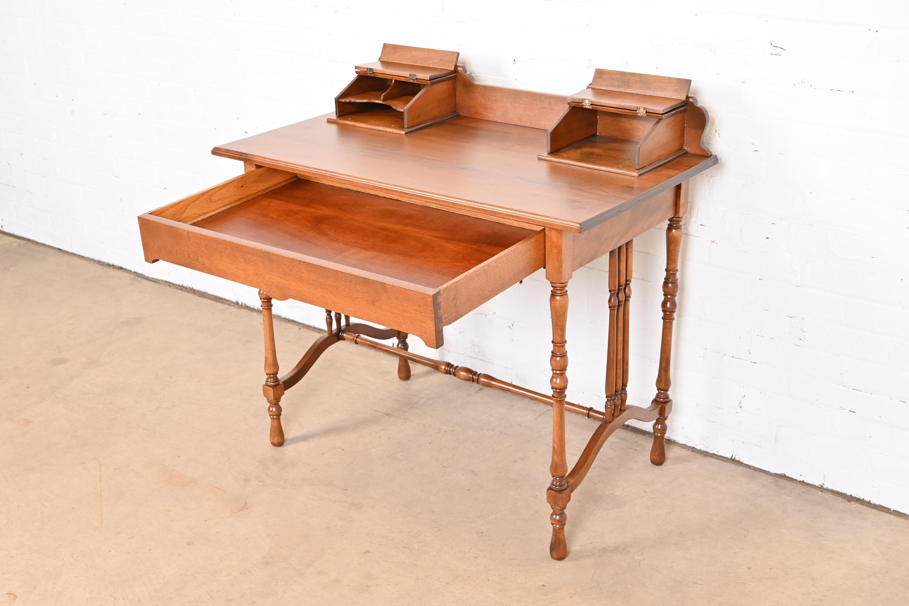 Antique Stickley Brothers American Colonial Maple Writing Desk, Newly Refinished For Sale 2