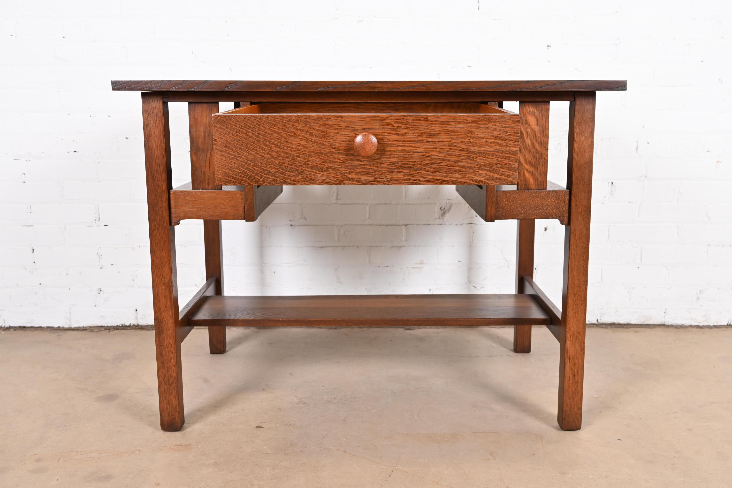 American Antique Stickley Brothers Arts & Crafts Desk or Library Table, Newly Restored For Sale