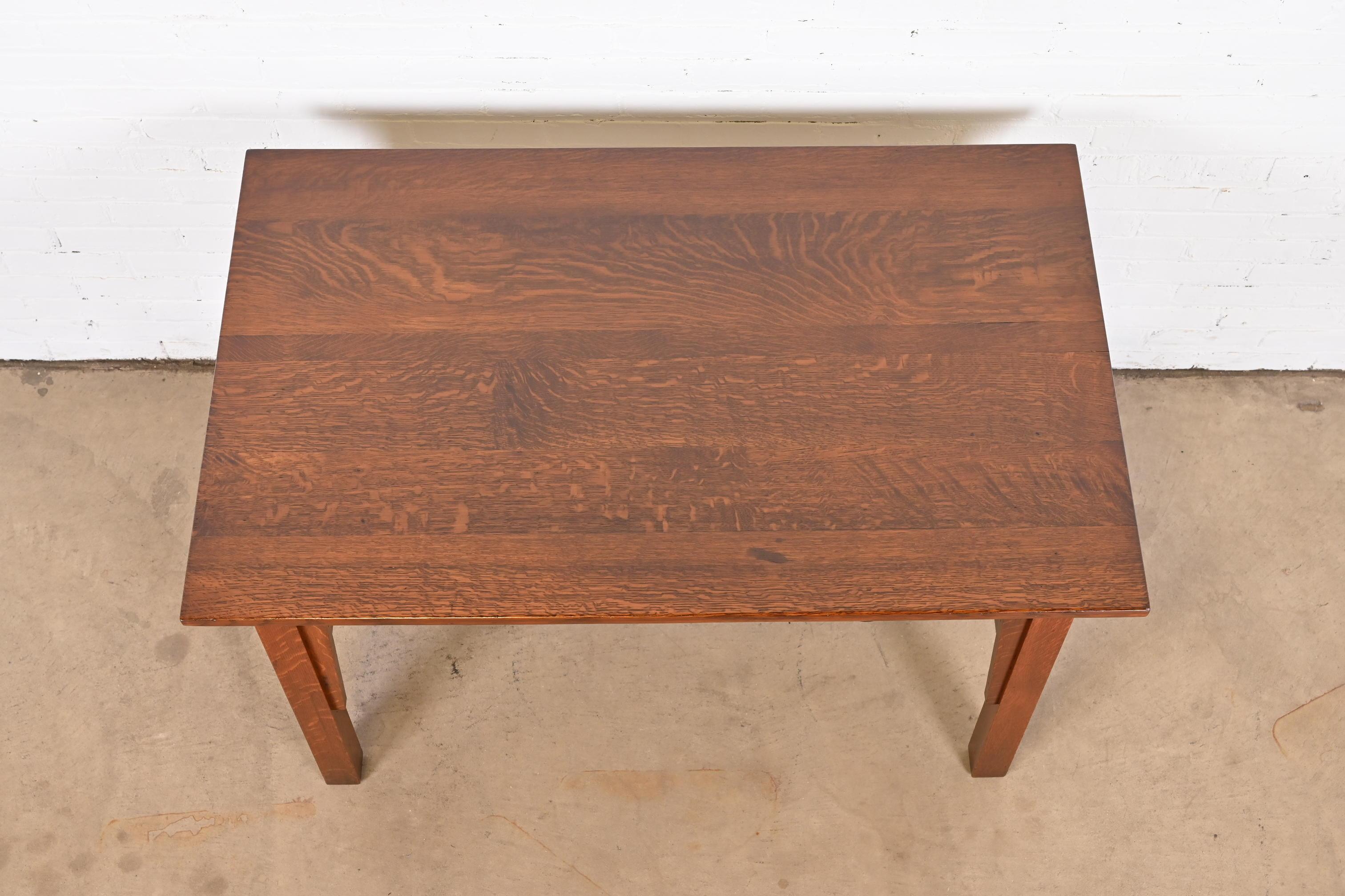 Antiguo escritorio o mesa de biblioteca Stickley Brothers Mission Oak Arts & Crafts en venta 3