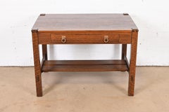 Antique Stickley Brothers Mission Oak Arts & Crafts Desk or Library Table