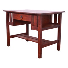 Antique Stickley Brothers Mission Oak Arts & Crafts Desk or Library Table