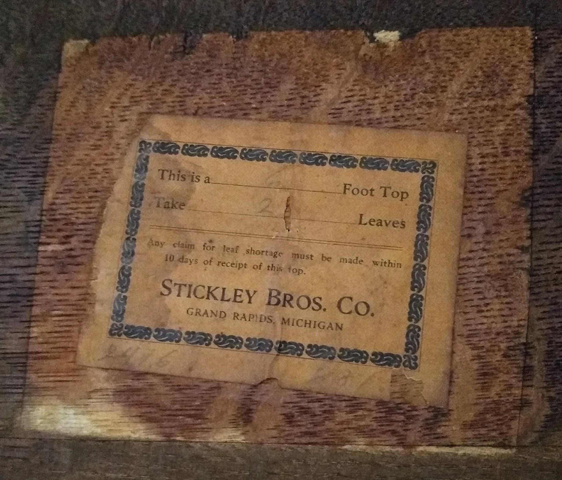 Ancienne table à manger à rallonge en chêne Arts & Crafts Mission de Stickley Brothers en vente 11