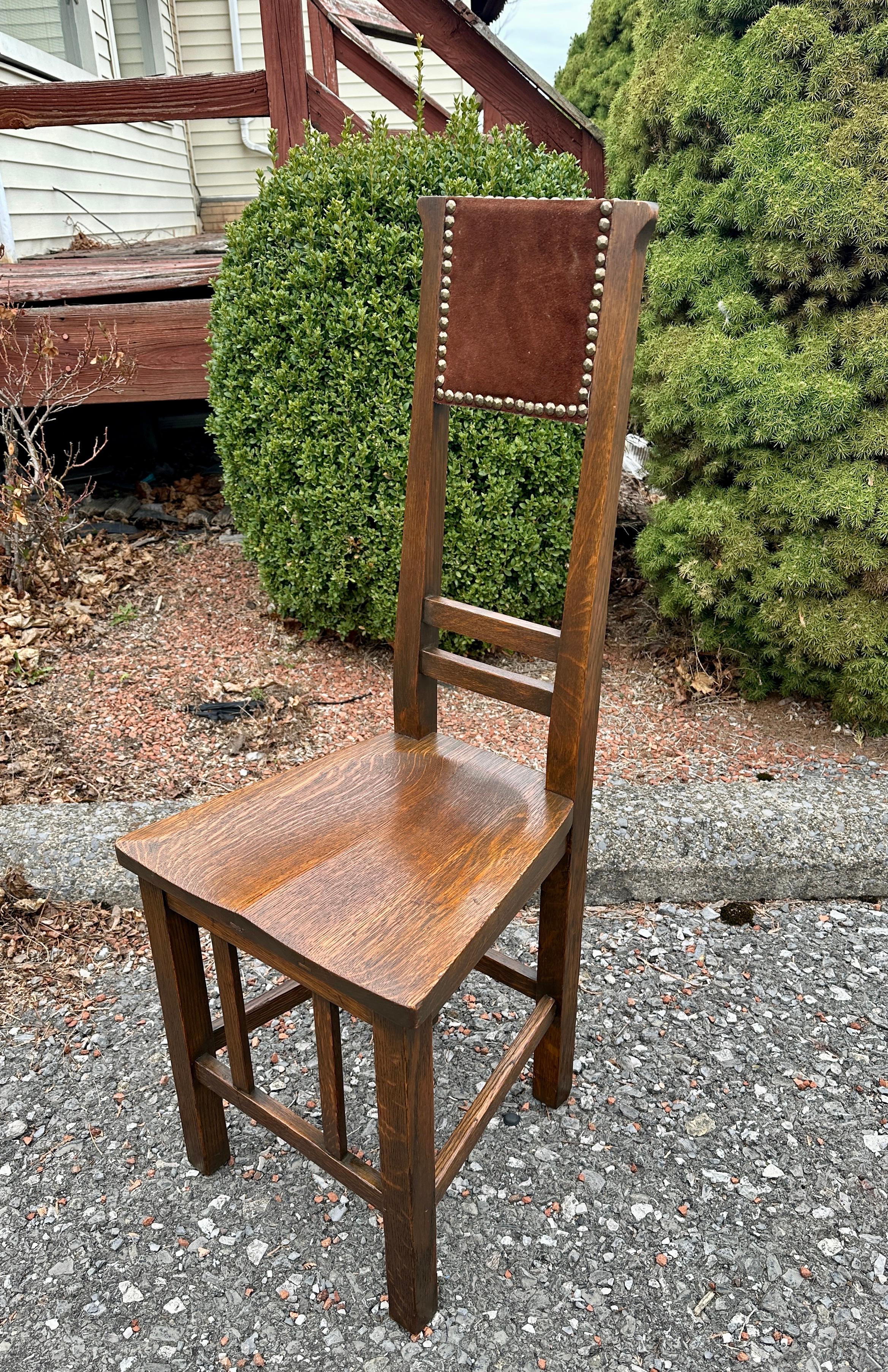 Antique Stickley Brothers Narrow Chair - W7975 en venta 3