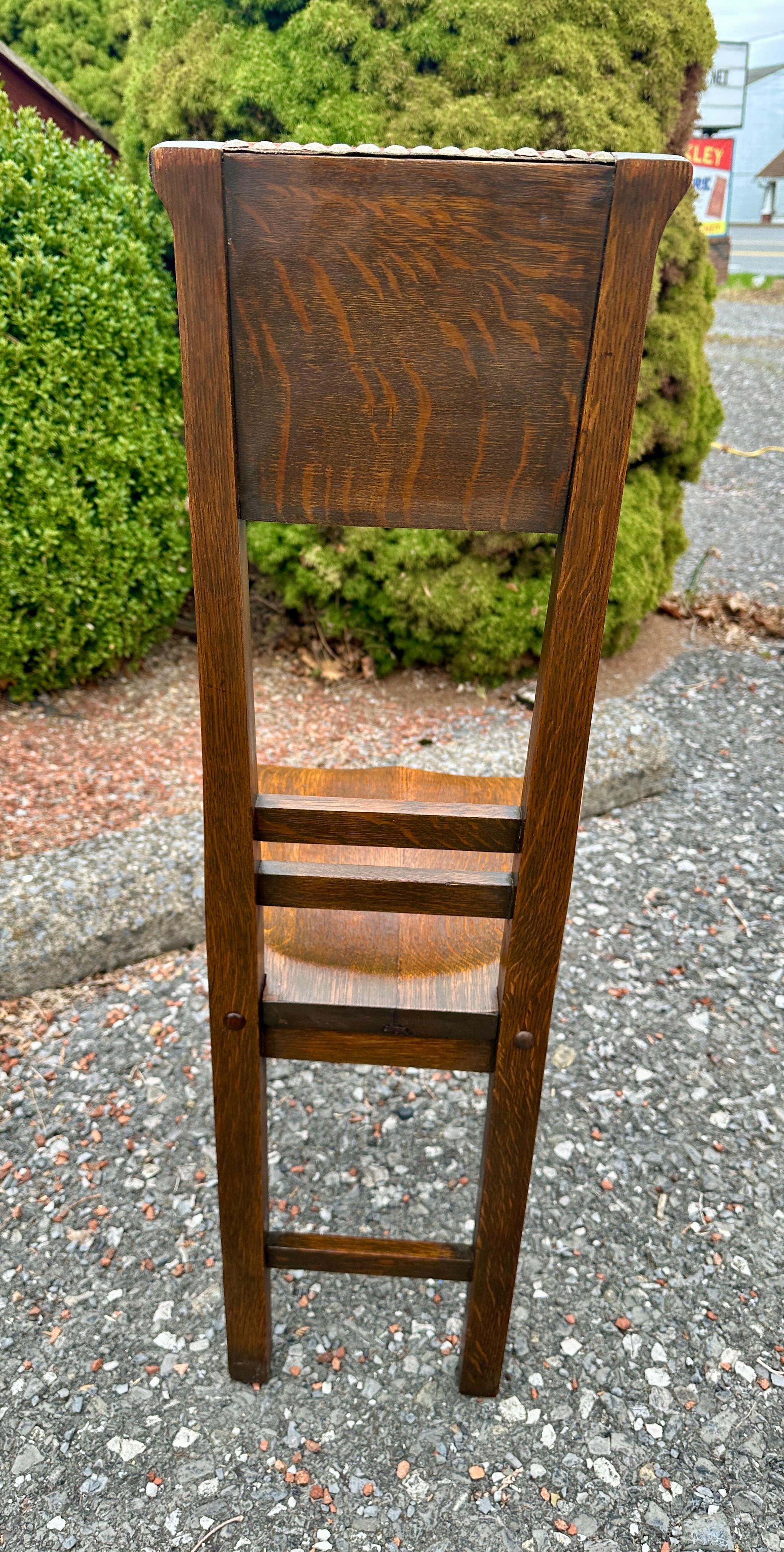 Antique Stickley Brothers Narrow Chair - W7975 en venta 5