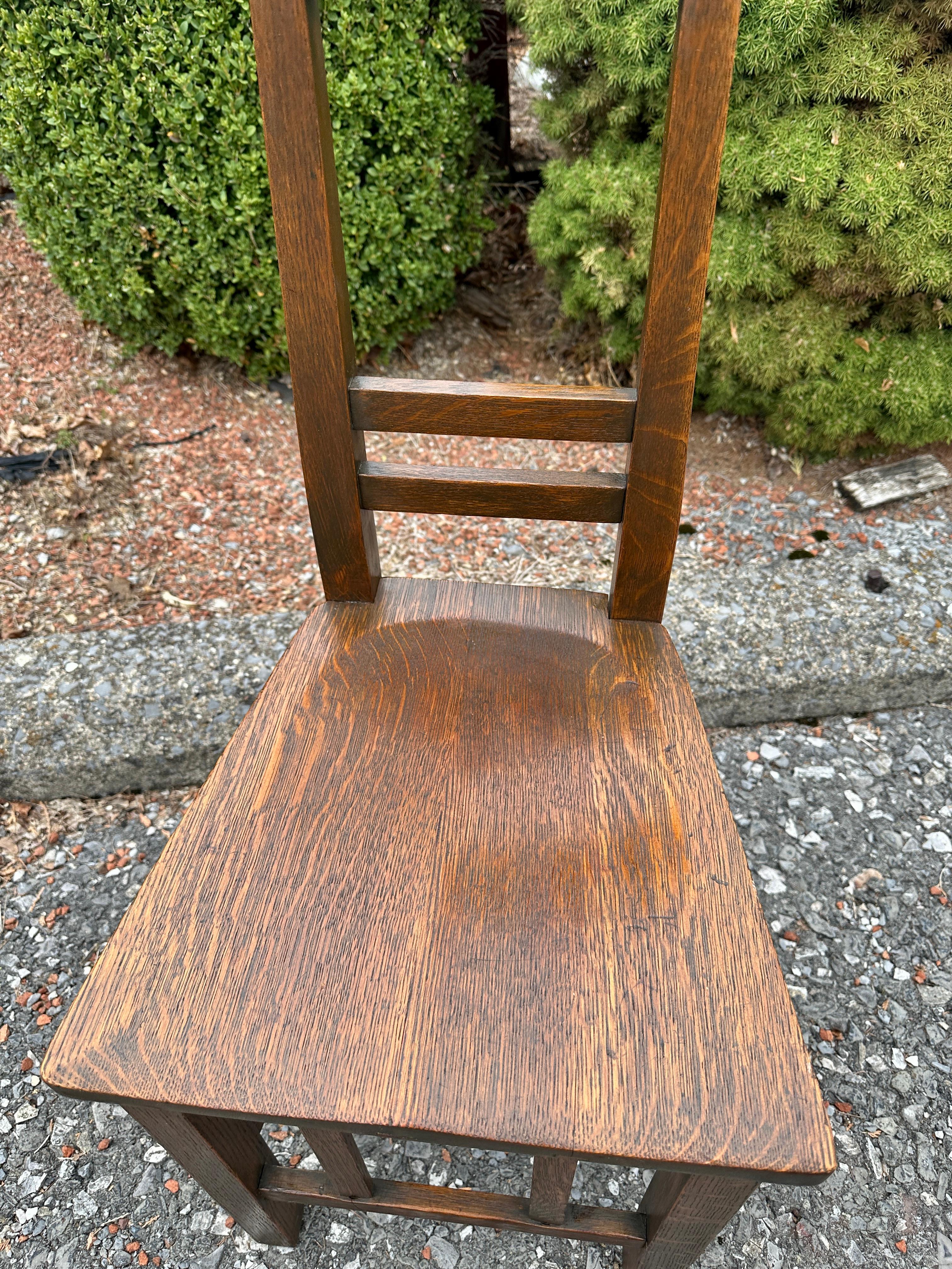 Antique Stickley Brothers Narrow Chair - W7975 en venta 6