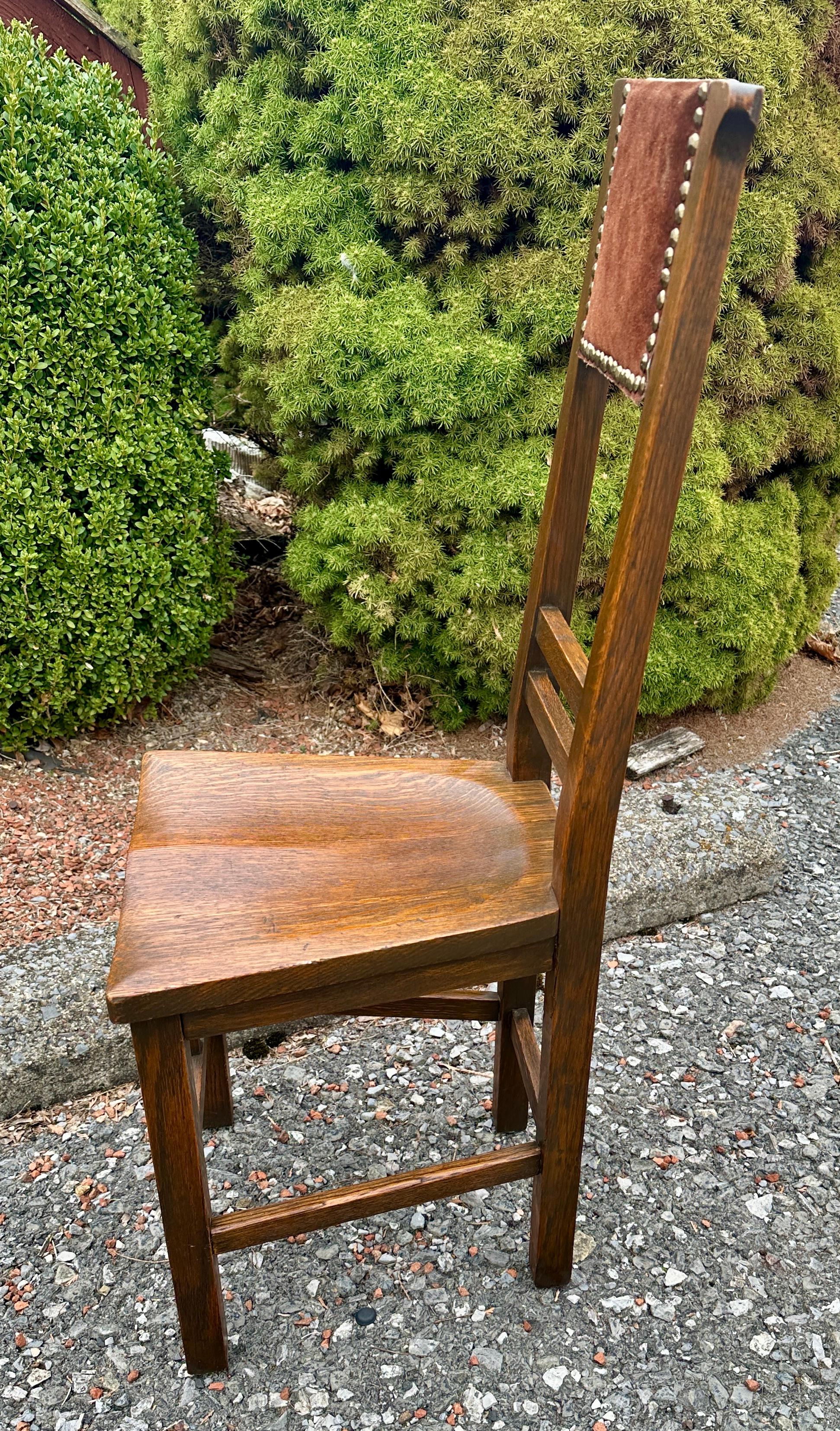 Antique Stickley Brothers Narrow Chair - W7975 Artes y manualidades en venta