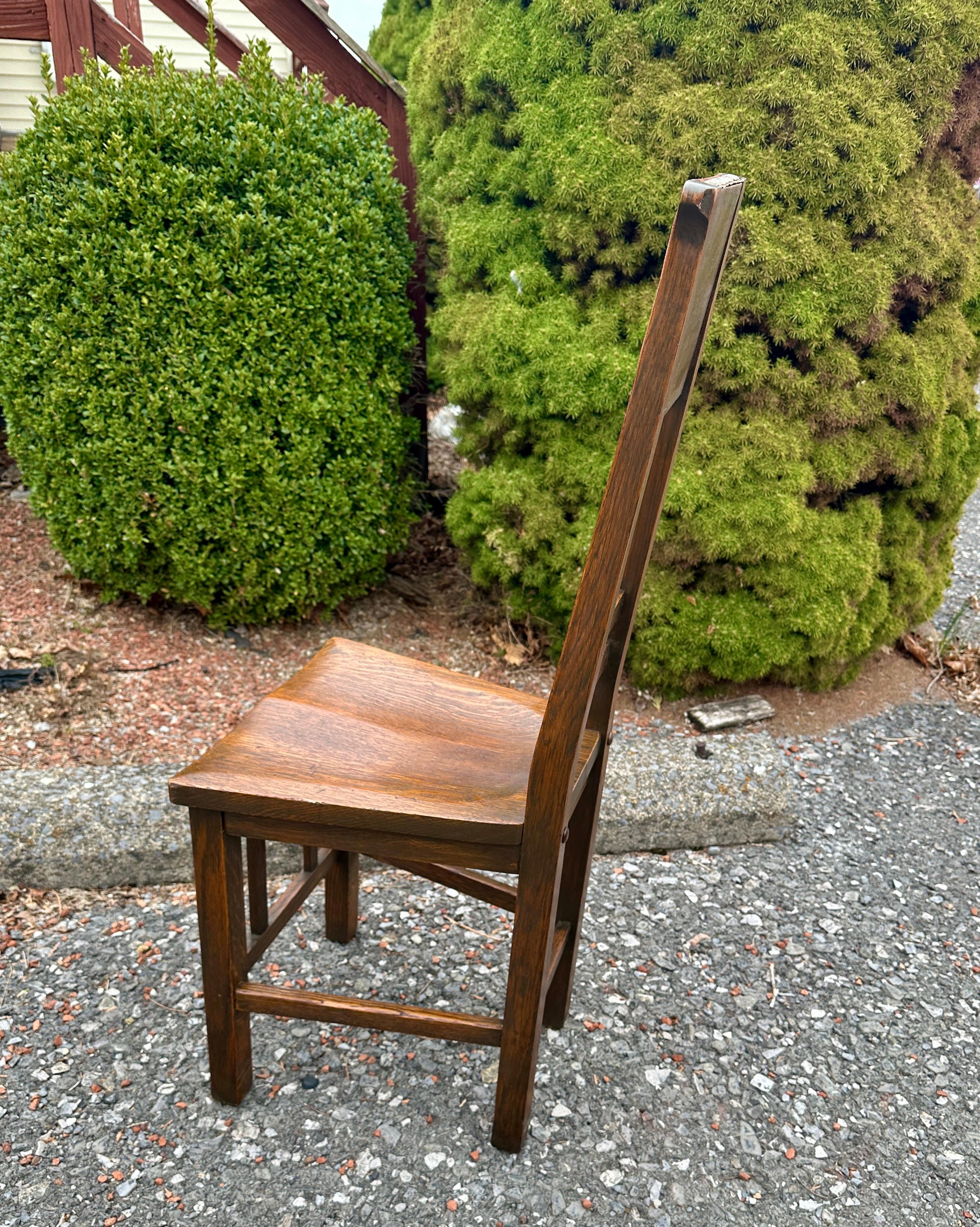Antique Stickley Brothers Narrow Chair - W7975 en venta 1