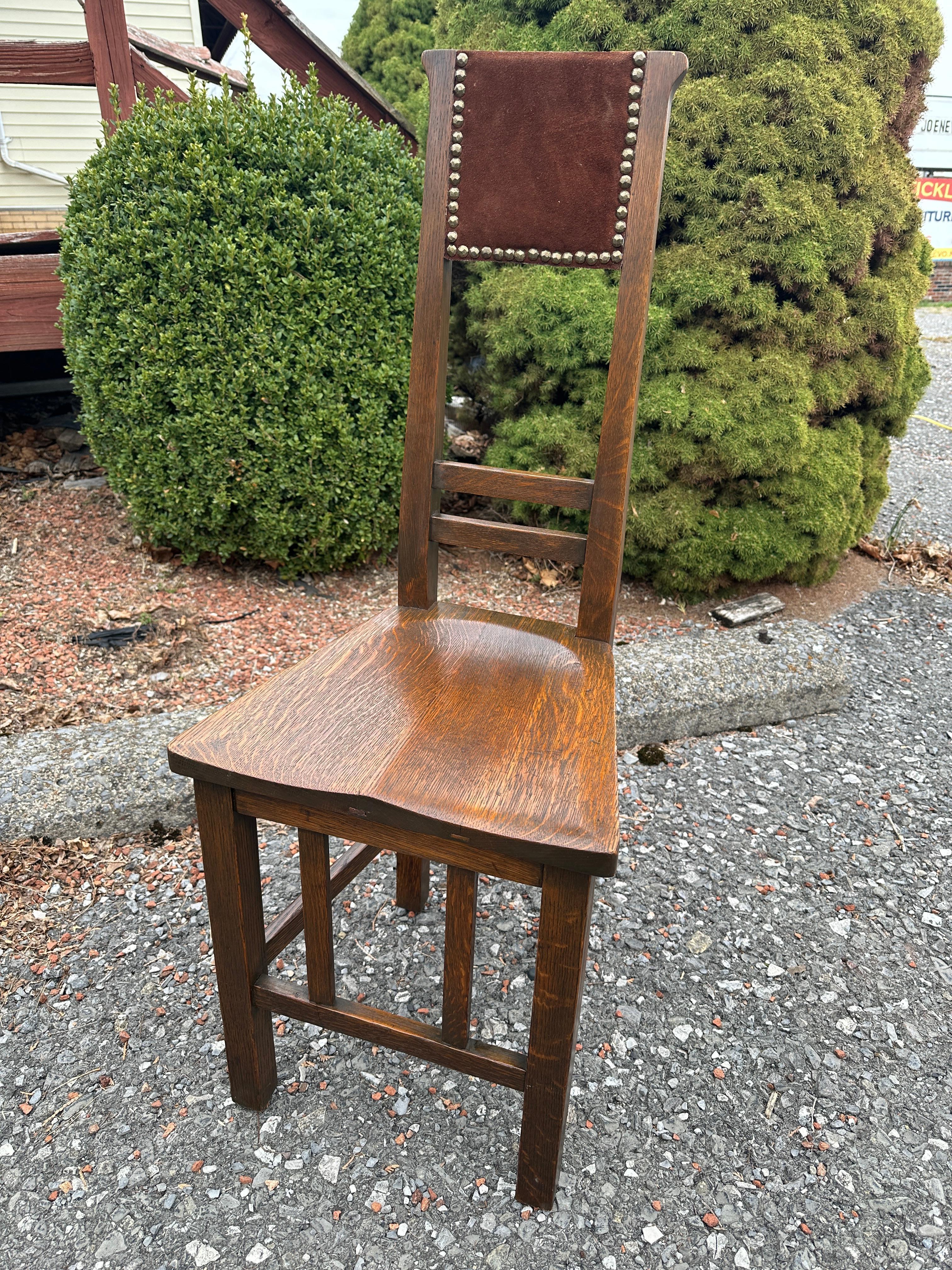 Antique Stickley Brothers Narrow Chair - W7975 en venta 2