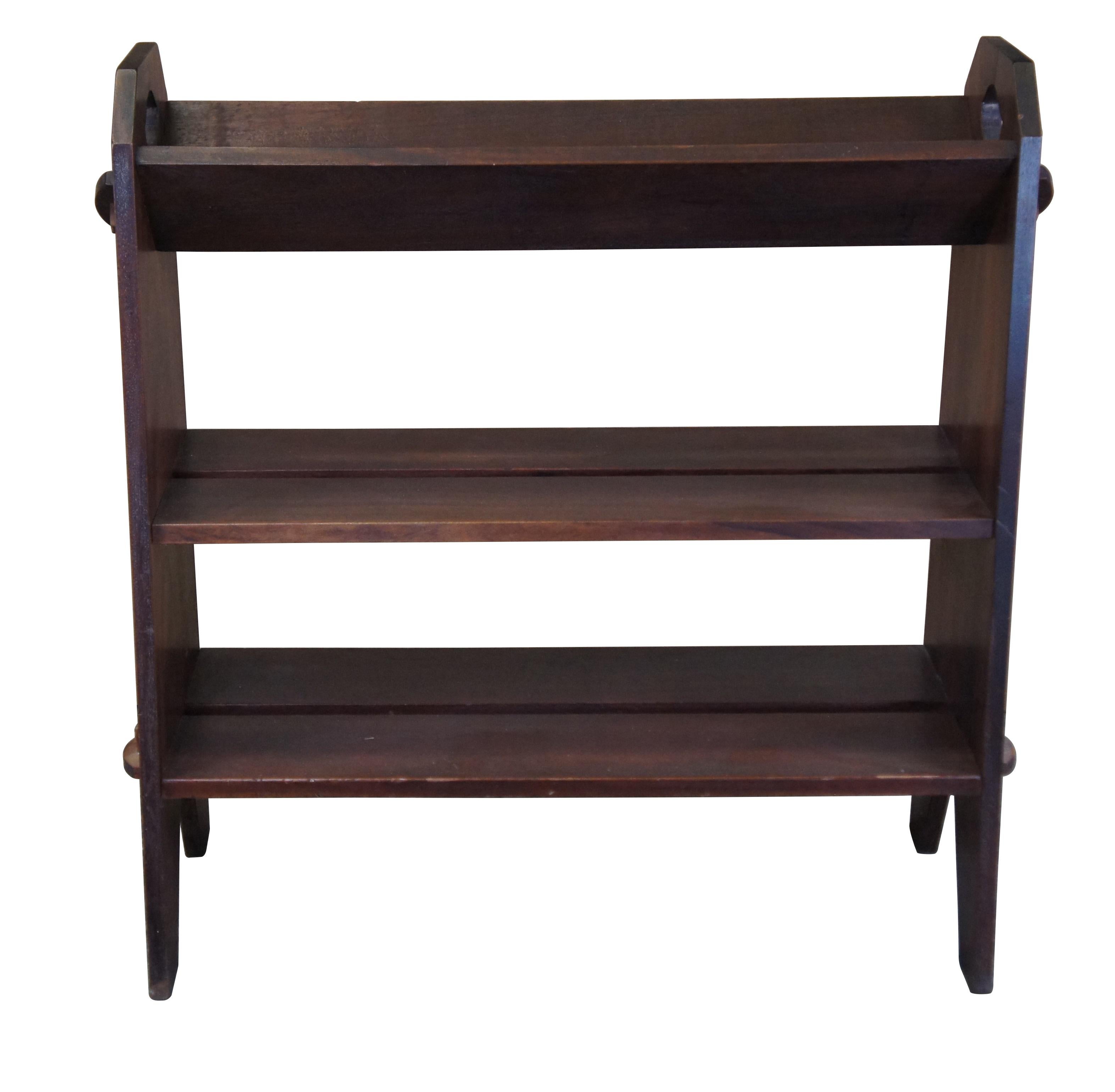 American Antique Stickley Brothers Quaint Mission Mahogany Book Trough Magazine Stand