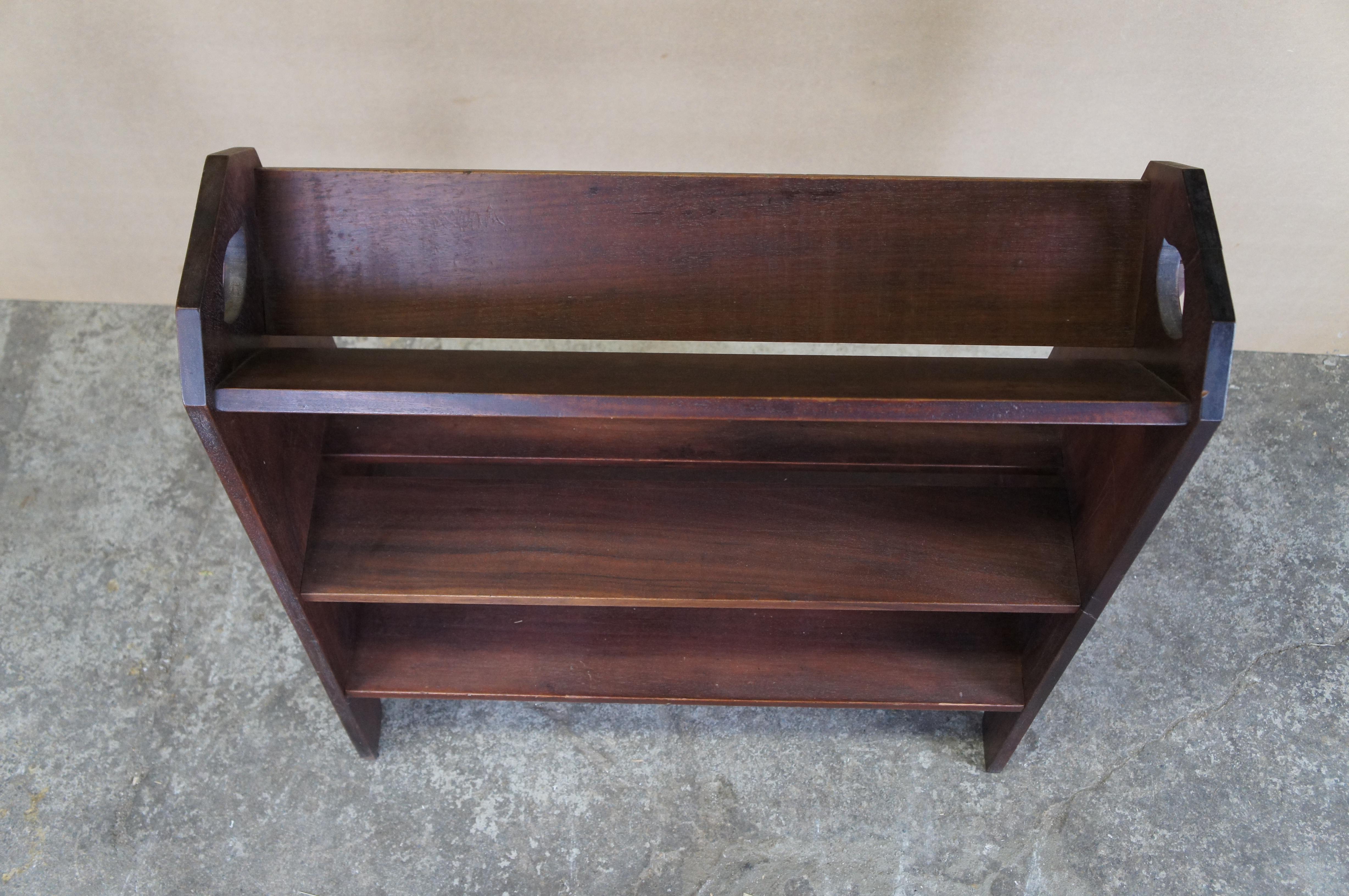 20th Century Antique Stickley Brothers Quaint Mission Mahogany Book Trough Magazine Stand