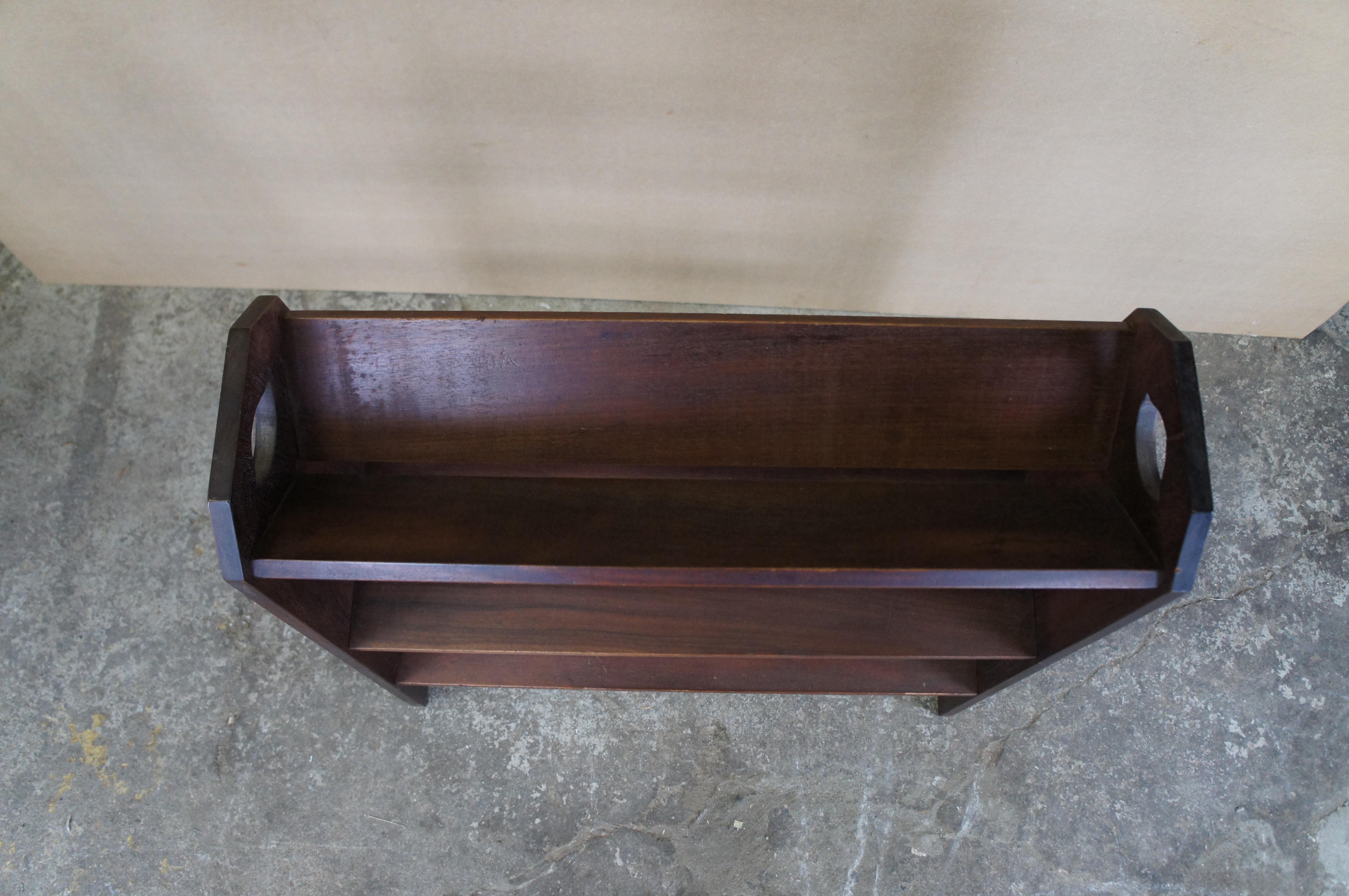 Antique Stickley Brothers Quaint Mission Mahogany Book Trough Magazine Stand 1
