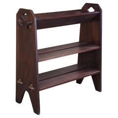 Antique Stickley Brothers Quaint Mission Mahogany Book Trough Magazine Stand