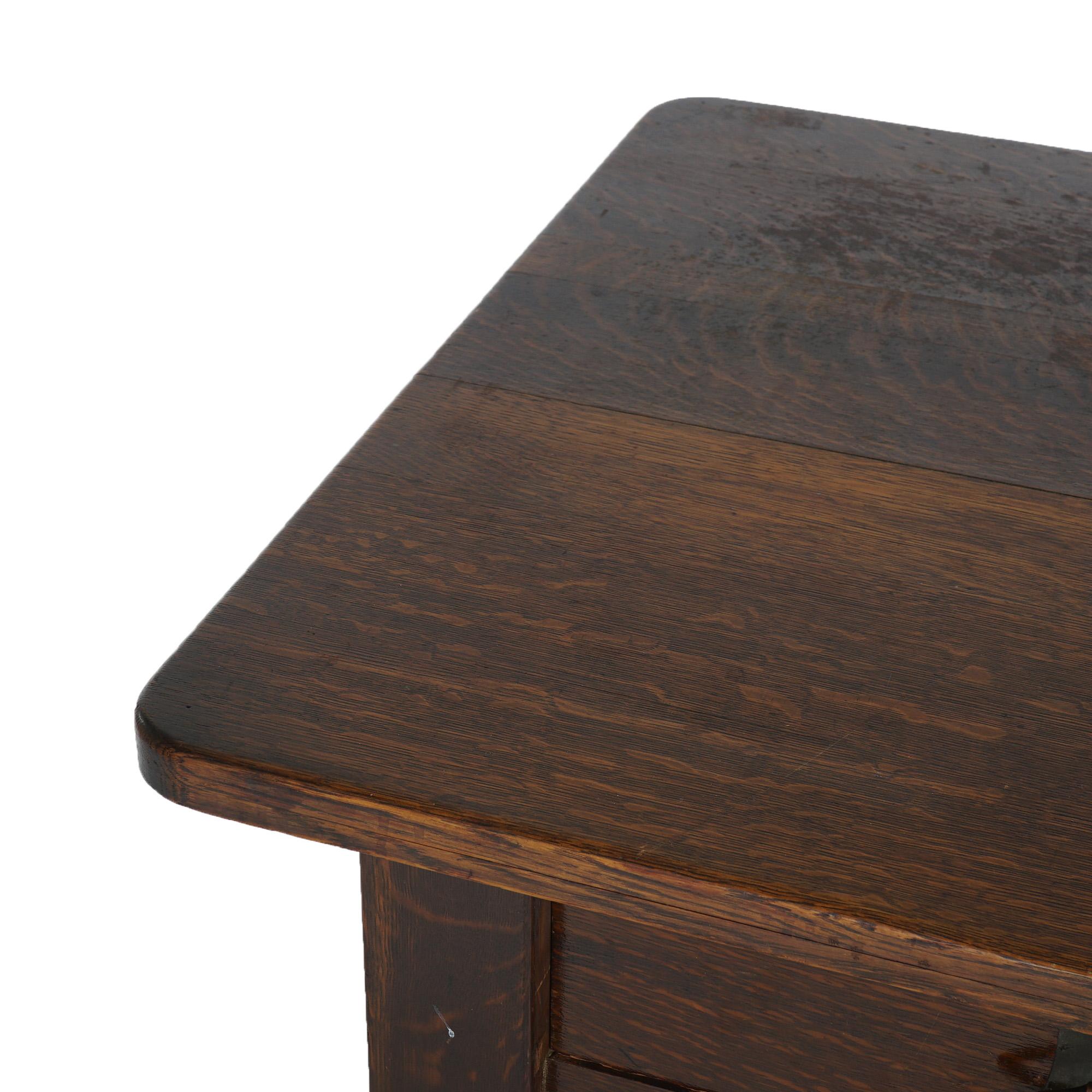 Antique Stickley Brothers School Mission Oak Arts & Crafts Library Table c1910 6