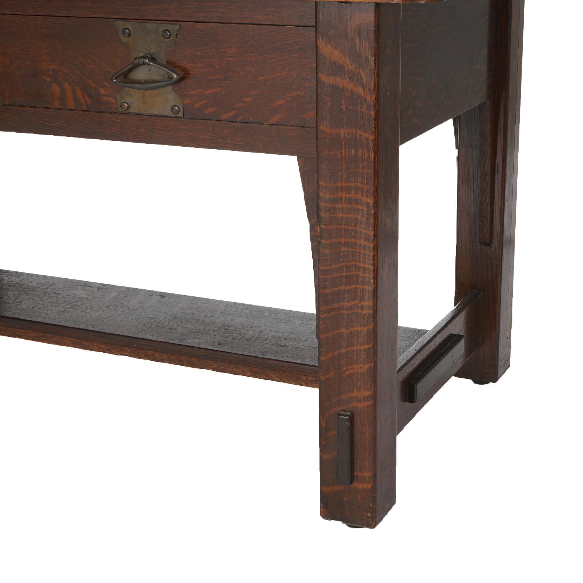 Antique Stickley Brothers School Mission Oak Arts & Crafts Library Table c1910 2