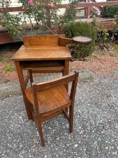 Antique Stickley Brothers Telephone Table and Chair - W5050
