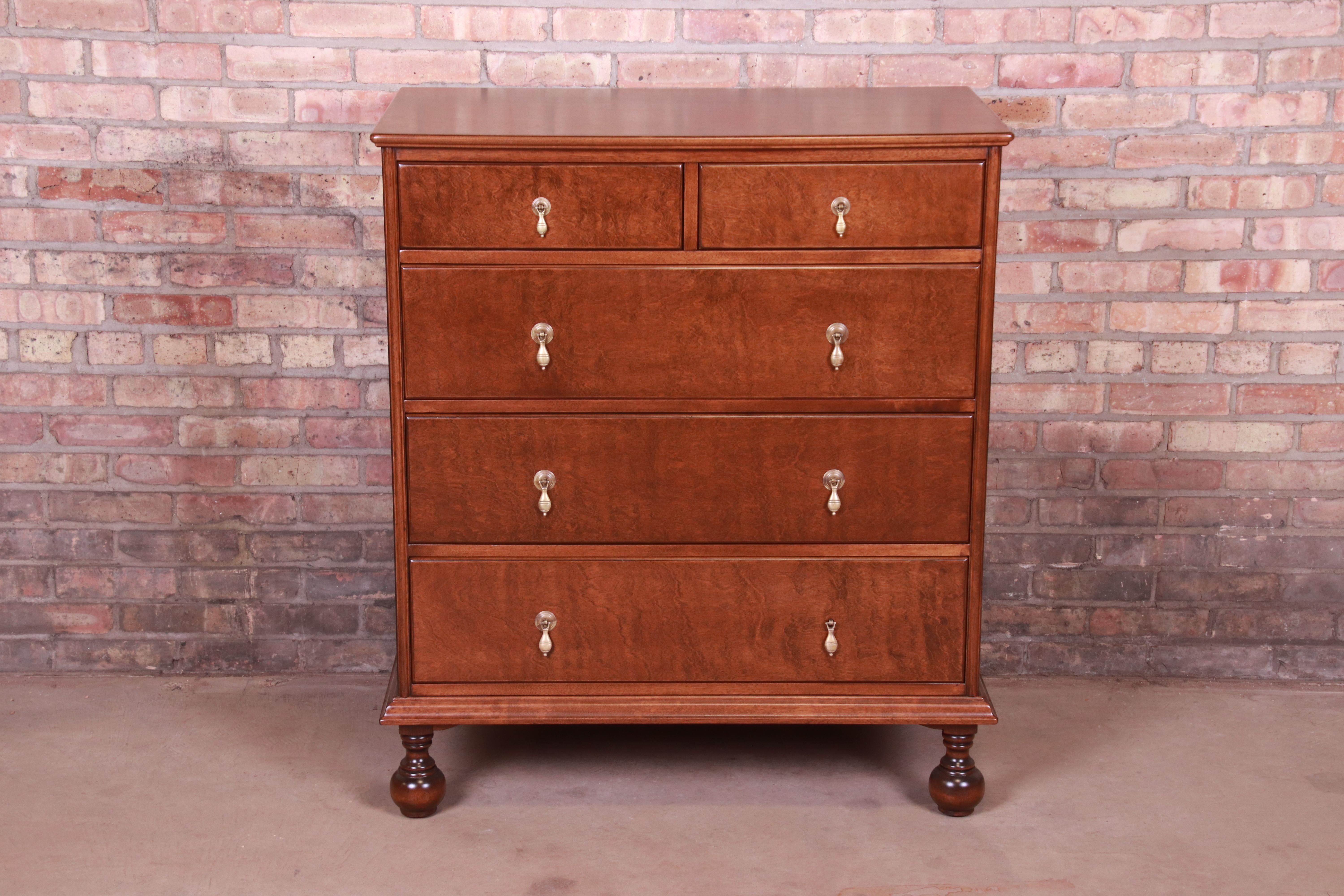 William and Mary Antique Stickley Brothers William & Mary Maple Chest of Drawers, Refinished