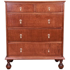 Antique Stickley Brothers William & Mary Maple Chest of Drawers, Refinished