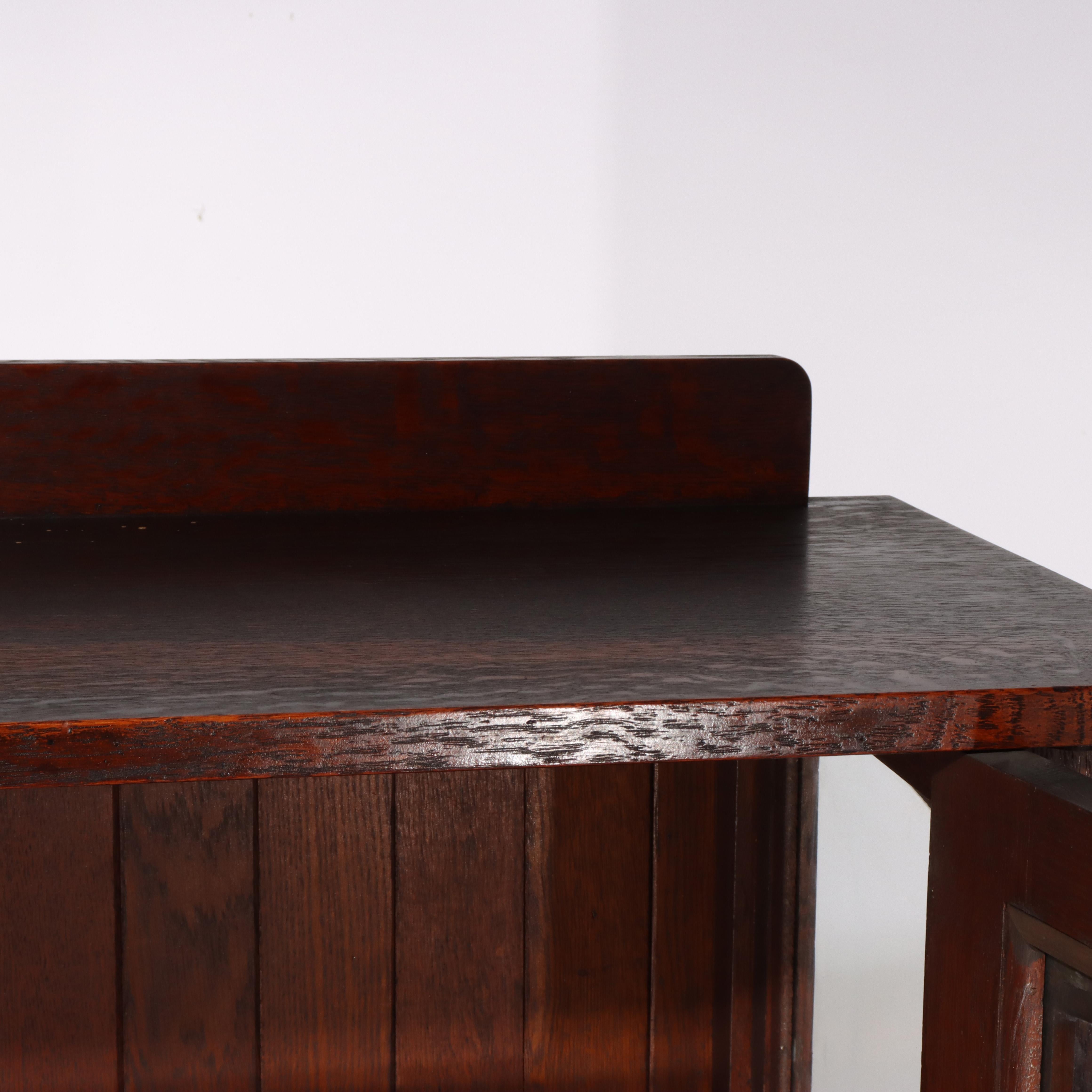 Arte Antiques della scuola Harvey Ellis Arts & Craft di Oak, mobile portavivande a uno sportello in vendita 10