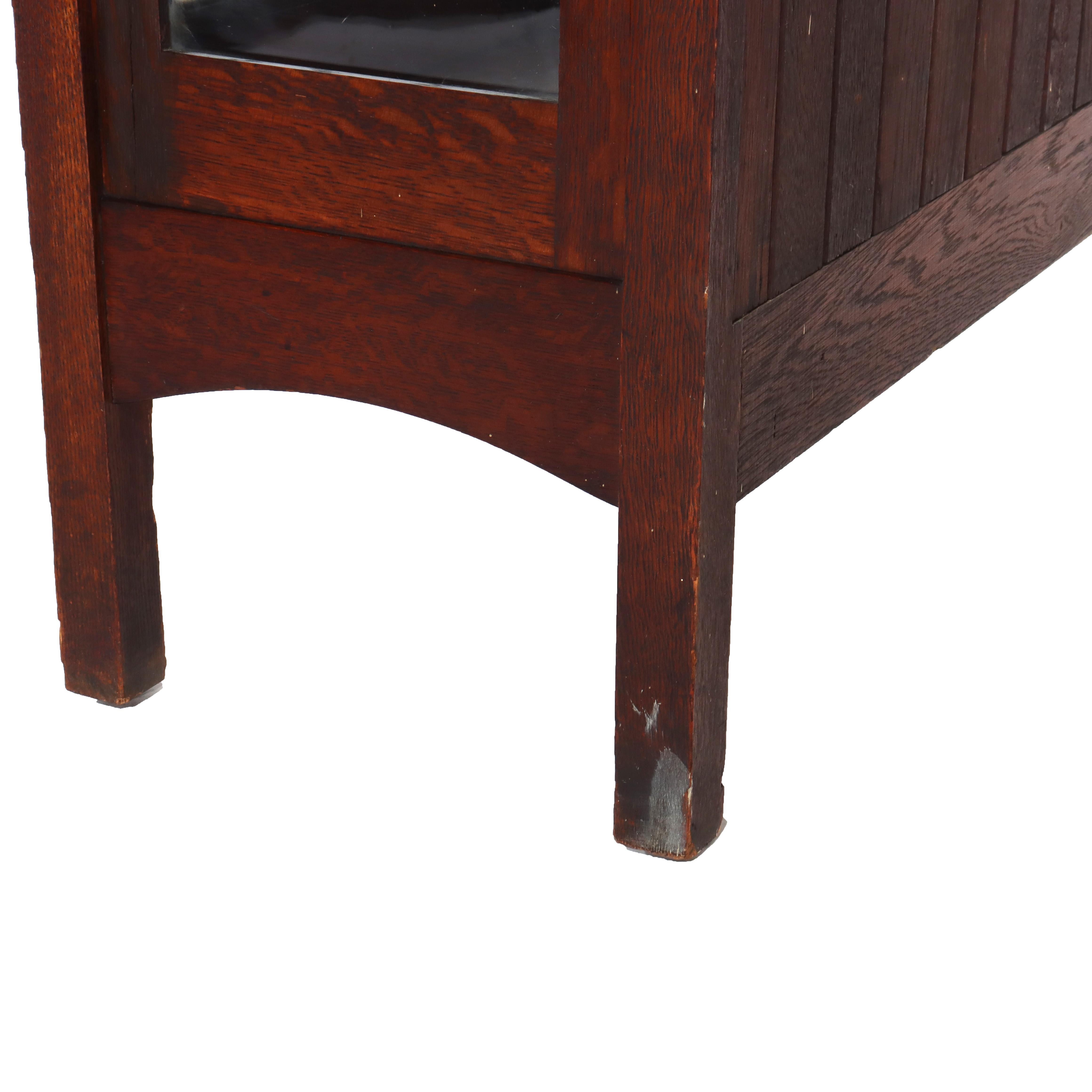 Arte Antiques della scuola Harvey Ellis Arts & Craft di Oak, mobile portavivande a uno sportello in vendita 11