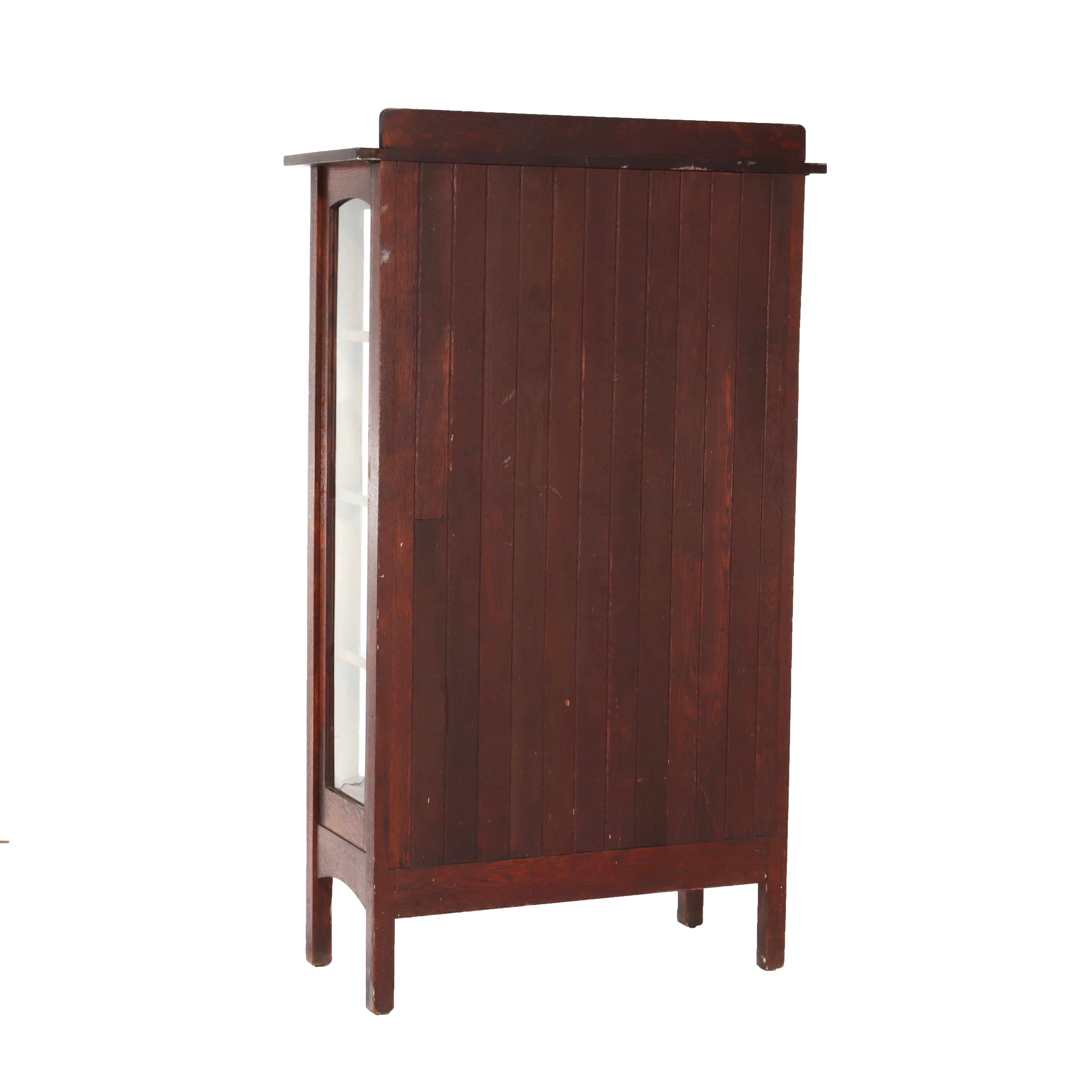 Arte Antiques della scuola Harvey Ellis Arts & Craft di Oak, mobile portavivande a uno sportello in vendita 12