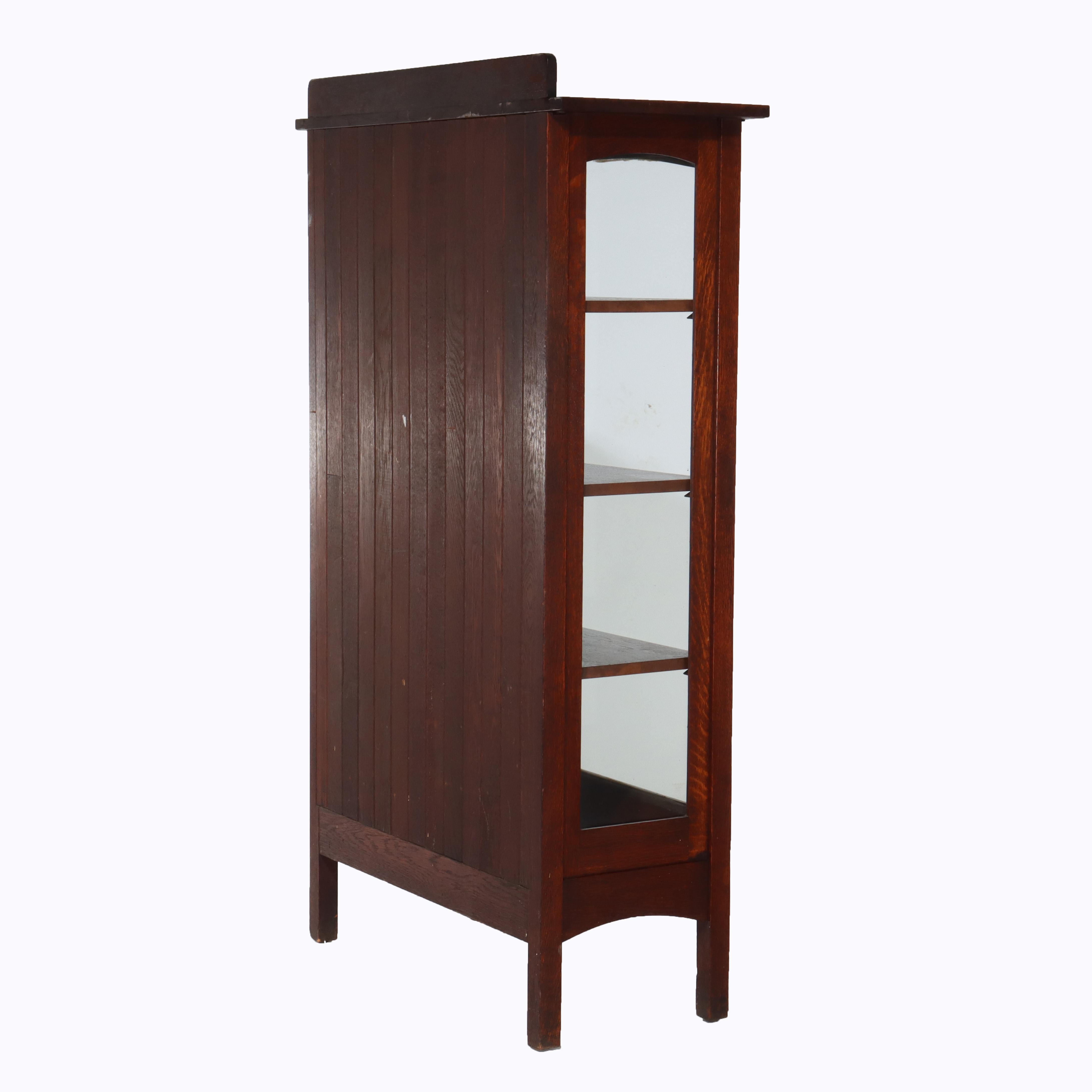 Arte Antiques della scuola Harvey Ellis Arts & Craft di Oak, mobile portavivande a uno sportello in vendita 15