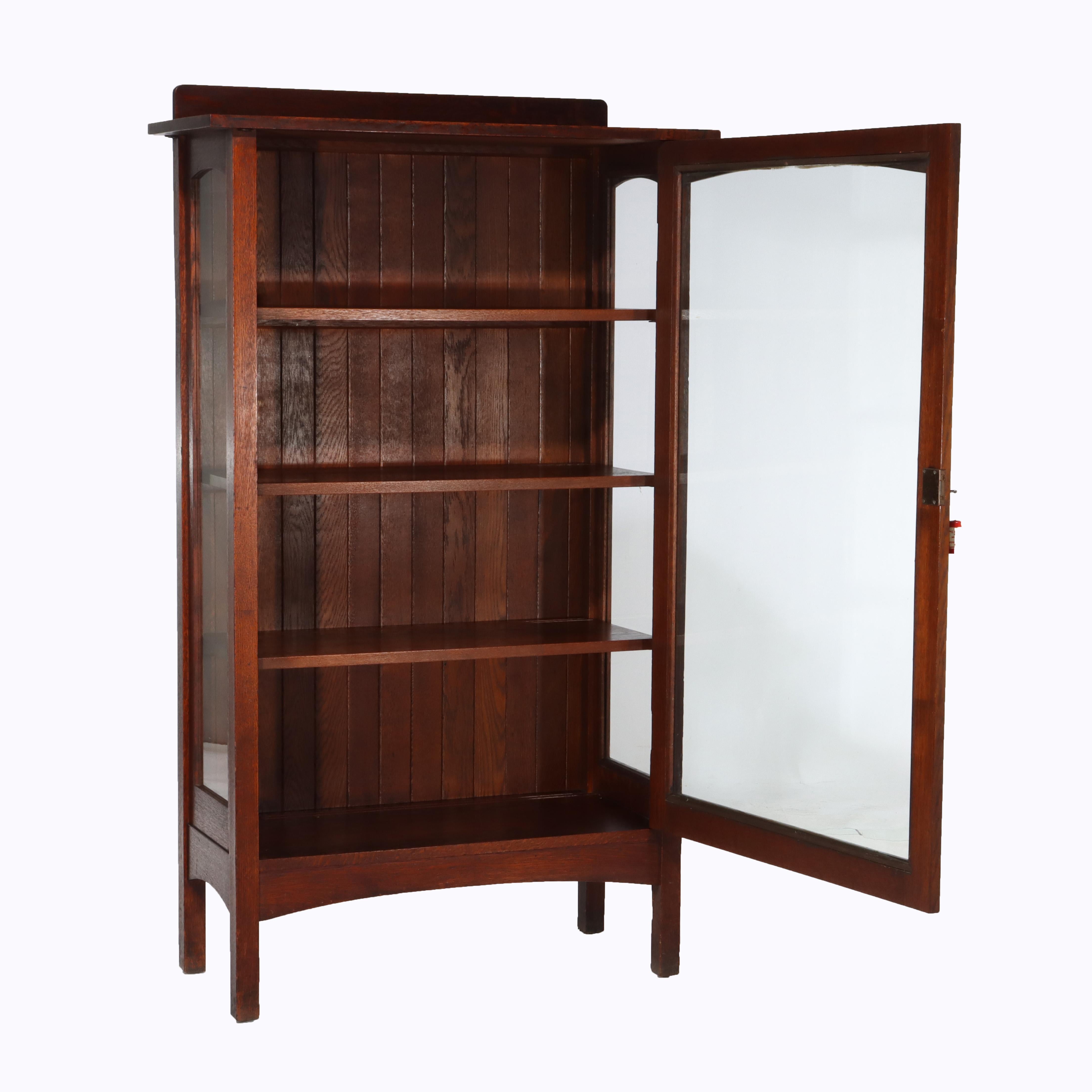 Arte Antiques della scuola Harvey Ellis Arts & Craft di Oak, mobile portavivande a uno sportello In condizioni buone in vendita a Big Flats, NY
