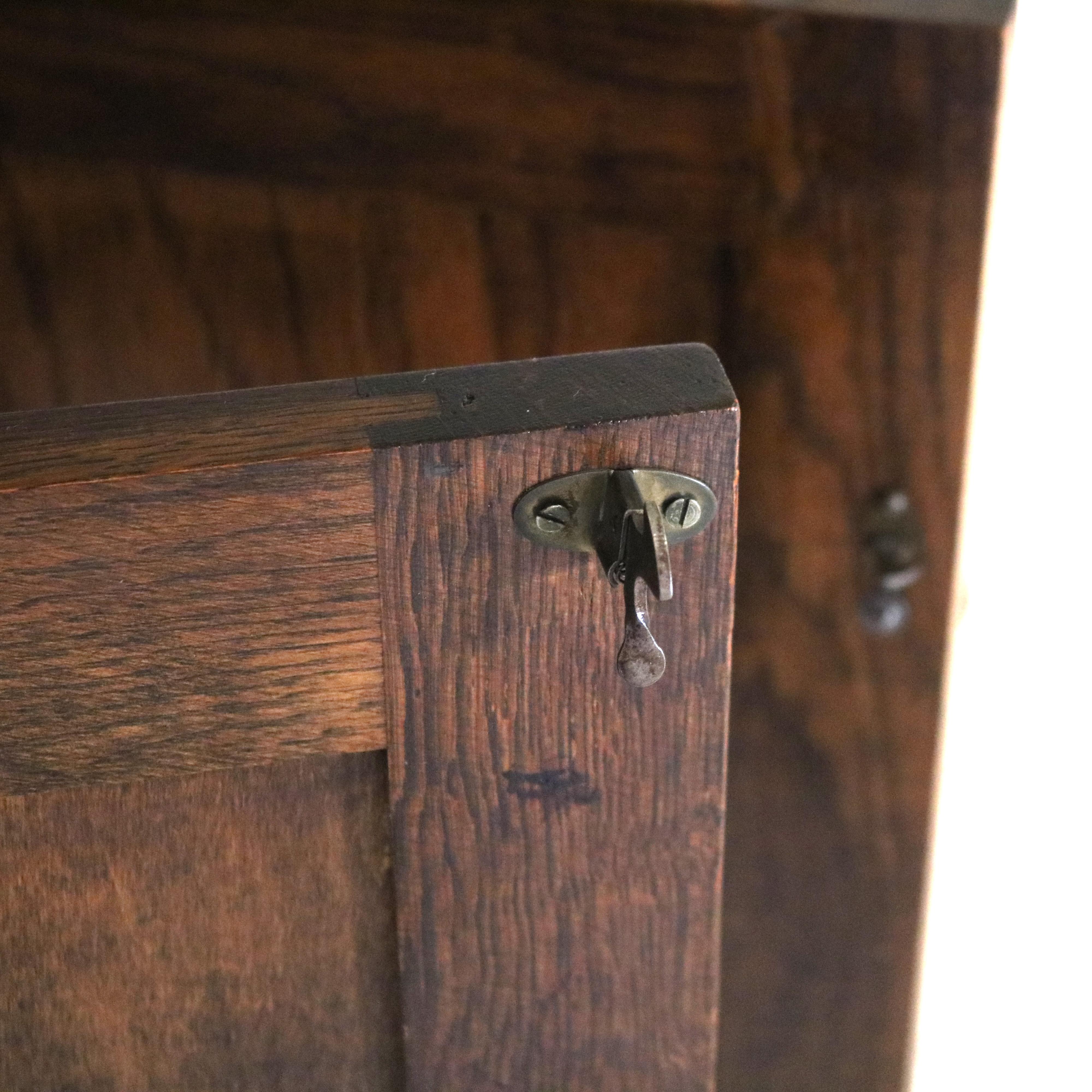 Antique Stickley Inspired Arts & Crafts Mission Oak Mirrored Sideboard C1900 3