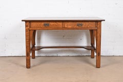 Antique Stickley Mission Oak Arts & Crafts Desk or Library Table, Newly Restored