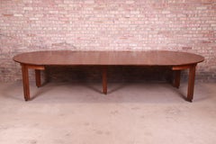 Antique Stickley Mission Oak Arts & Crafts Extension Dining Table, Restored