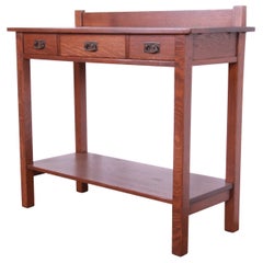 Antique Stickley Mission Oak Arts & Crafts Sideboard Buffet Server, Restored