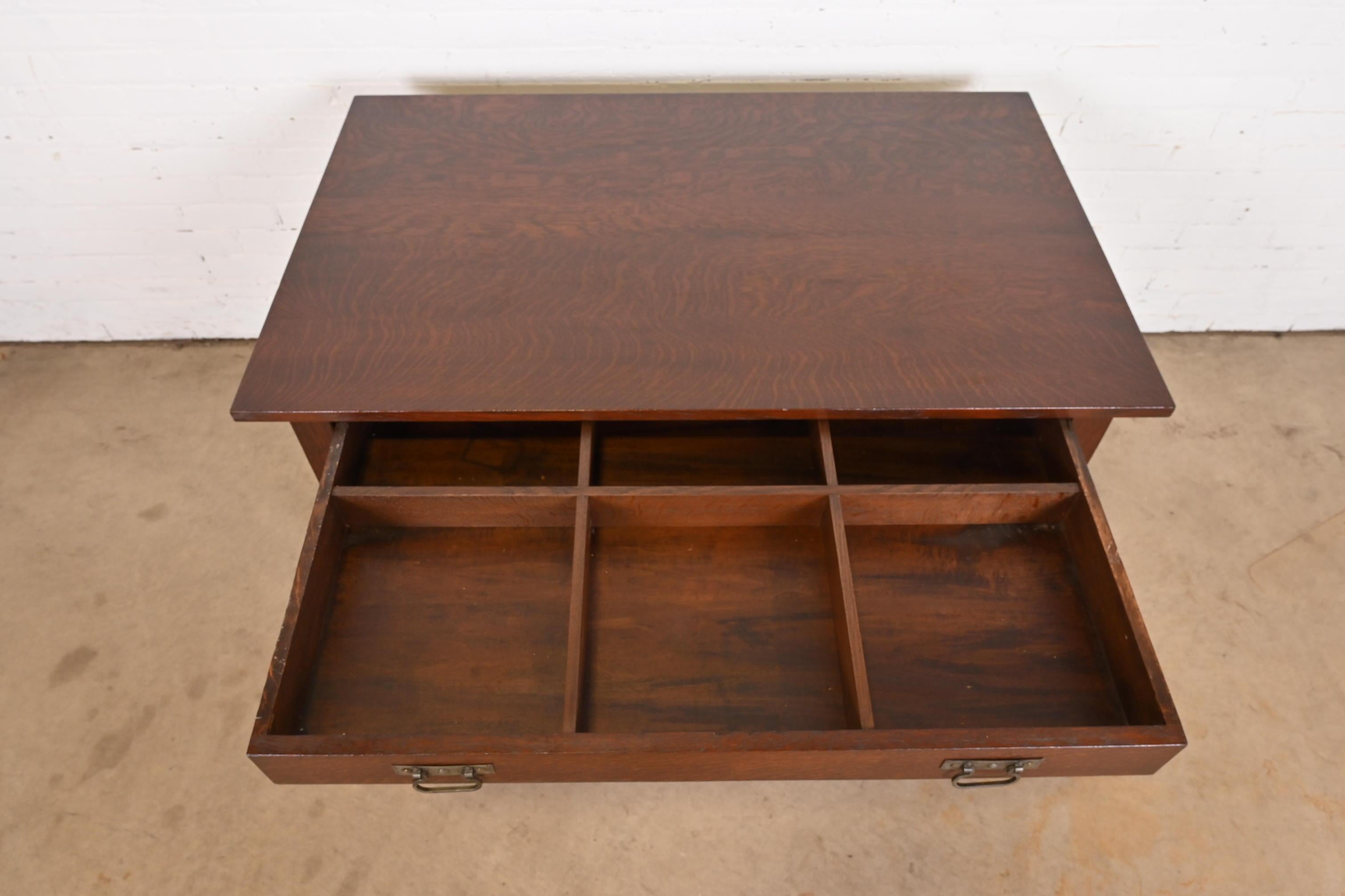 Antiguo escritorio o mesa de biblioteca Stickley Mission Oak Arts & Crafts en venta 4