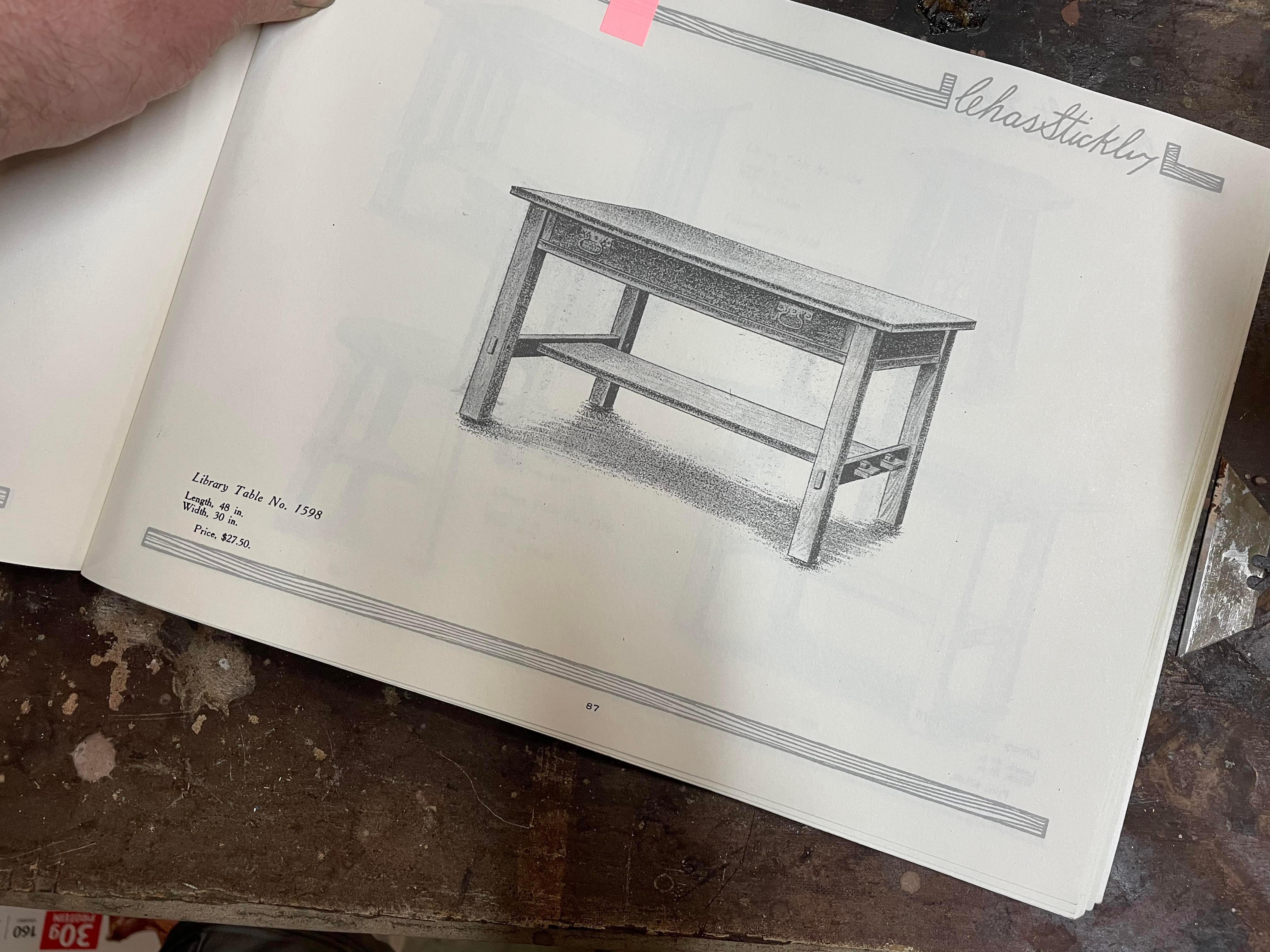 Antiguo escritorio o mesa de biblioteca Stickley Mission Oak Arts & Crafts en venta 7