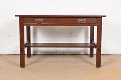 Antiker Stickley Mission Oak Arts & Crafts Schreibtisch oder Bibliothekstisch